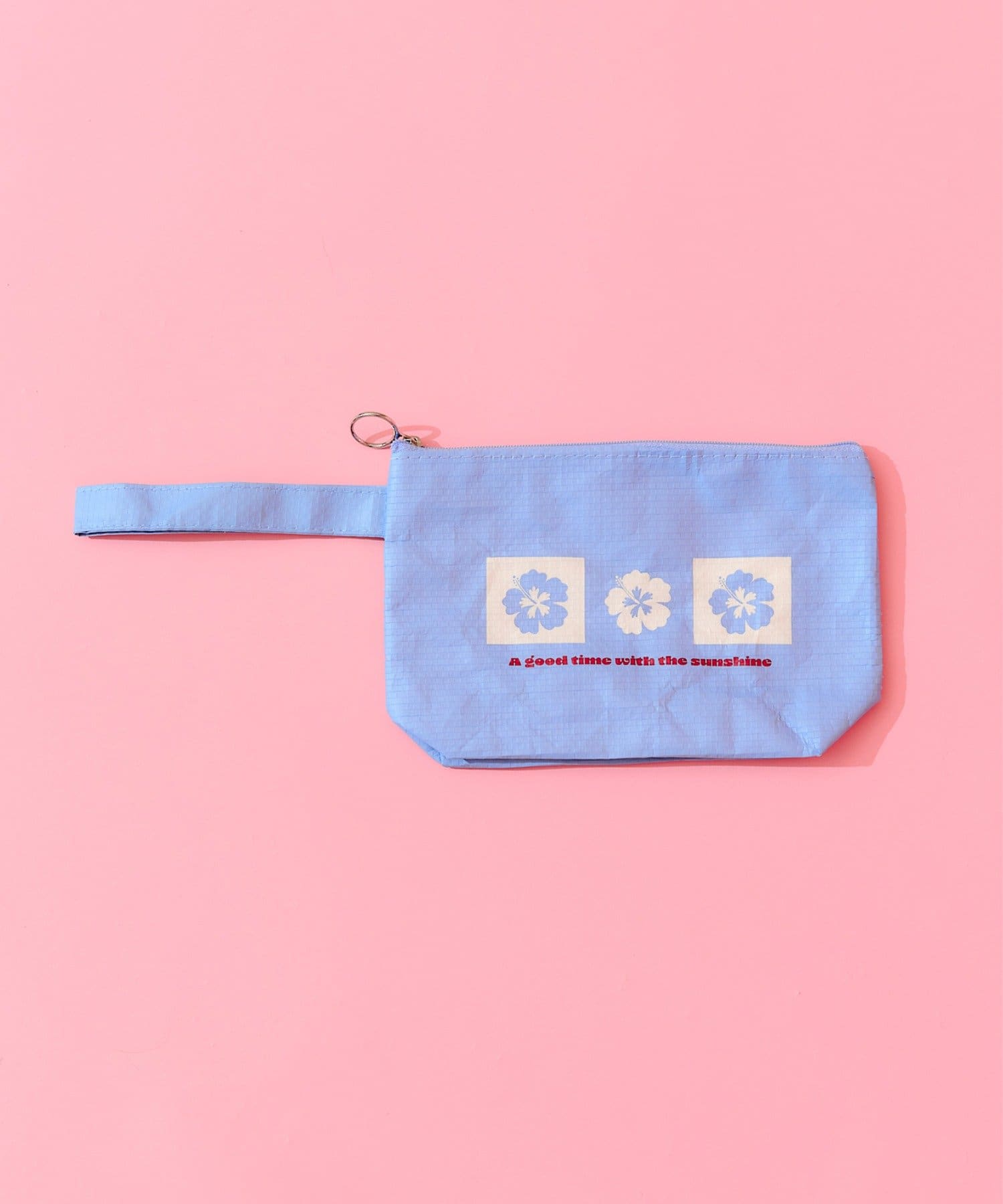 3COINS(スリーコインズ) 取っ手付きマチ付きポーチ