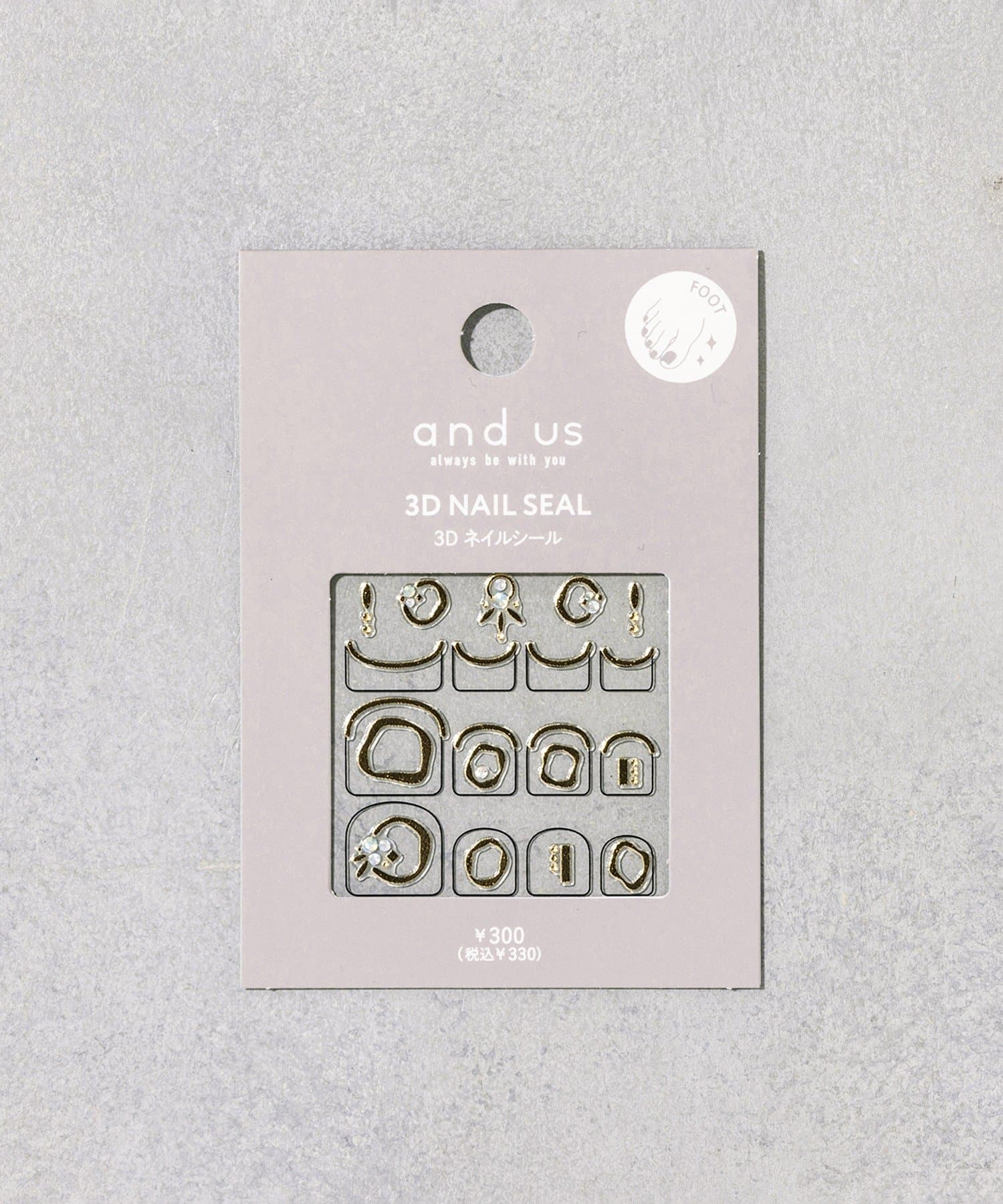 3COINS(スリーコインズ) 3Dネイルシールフット／and us