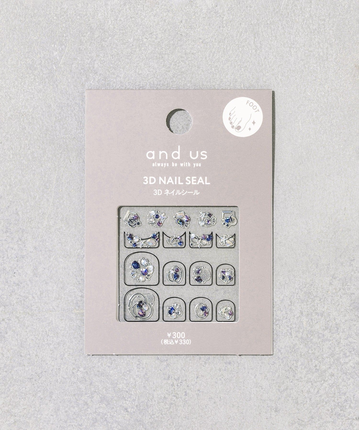 3COINS(スリーコインズ) 3Dネイルシールフット／and us