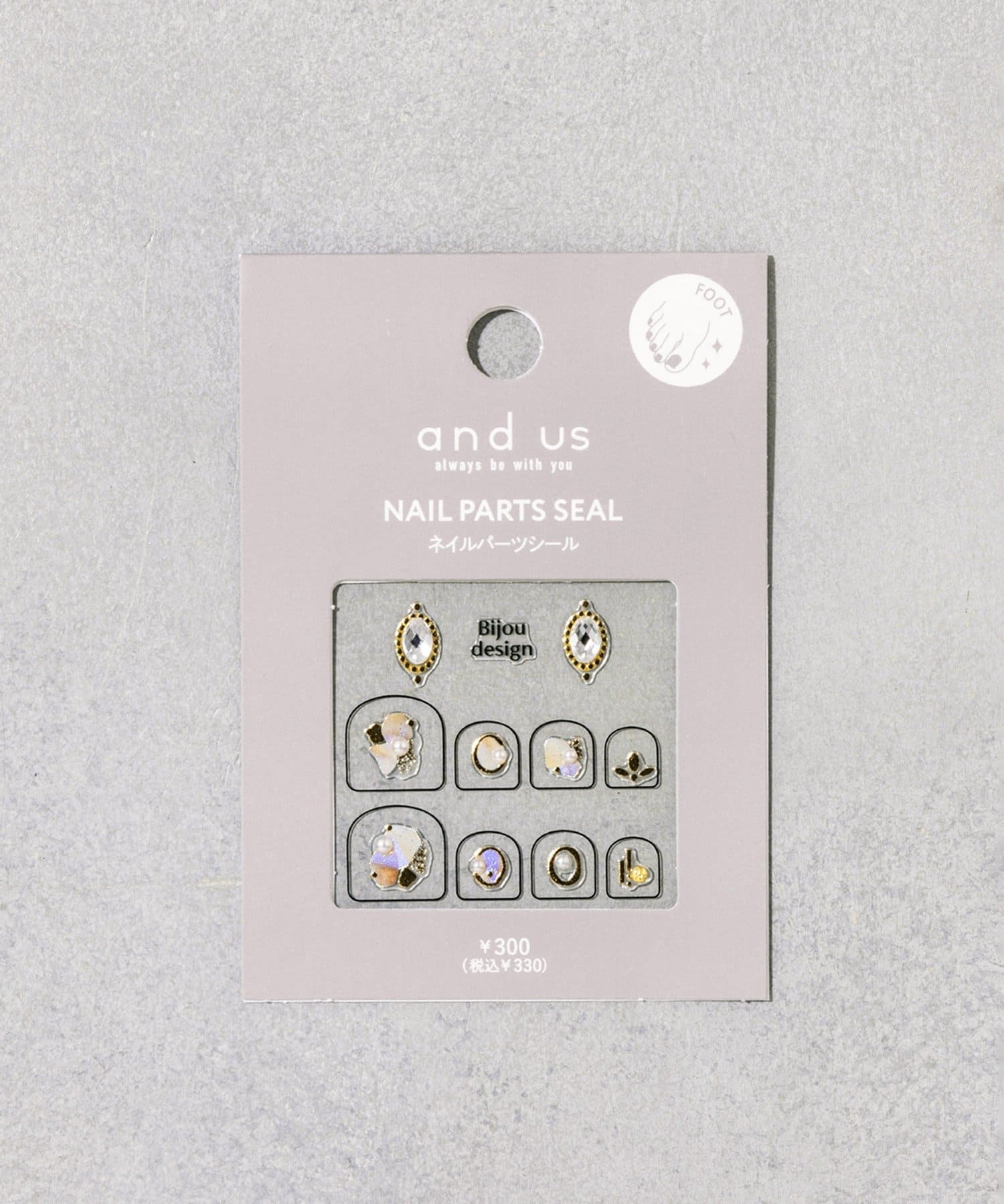 3COINS(スリーコインズ) ネイルパーツシールフット／and us