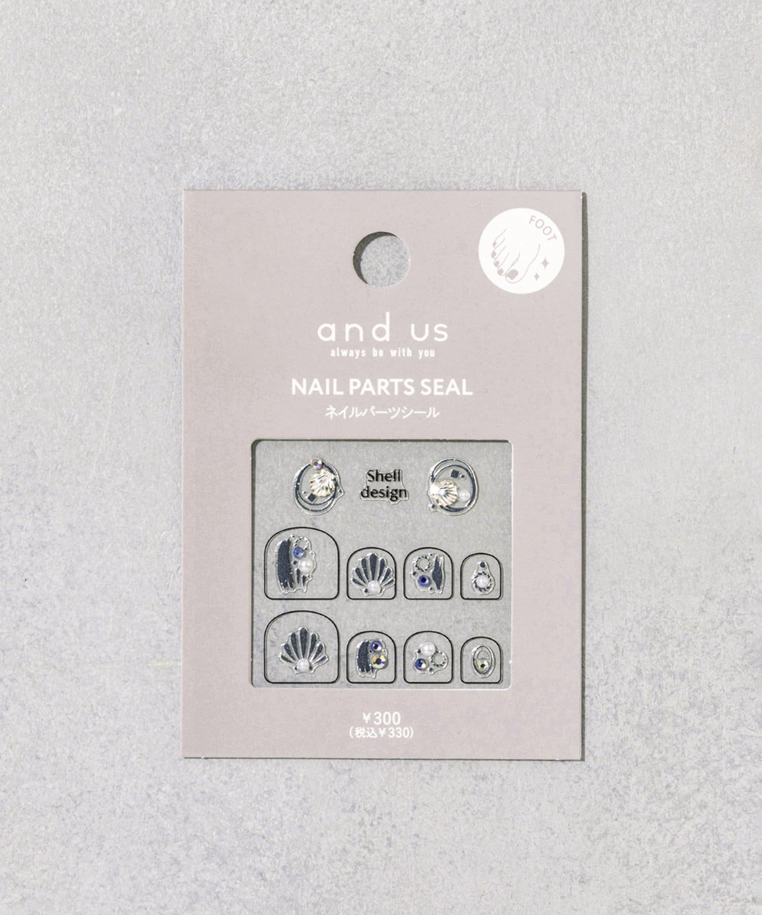 3COINS(スリーコインズ) ネイルパーツシールフット／and us