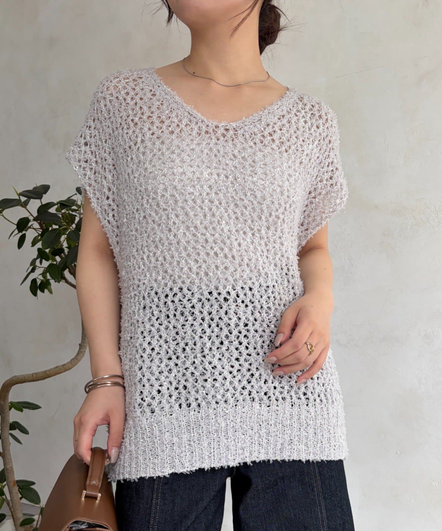 Jena　espace merveilleux(ジェナ　エスパスメルヴェイユ) スパンメッシュジレ