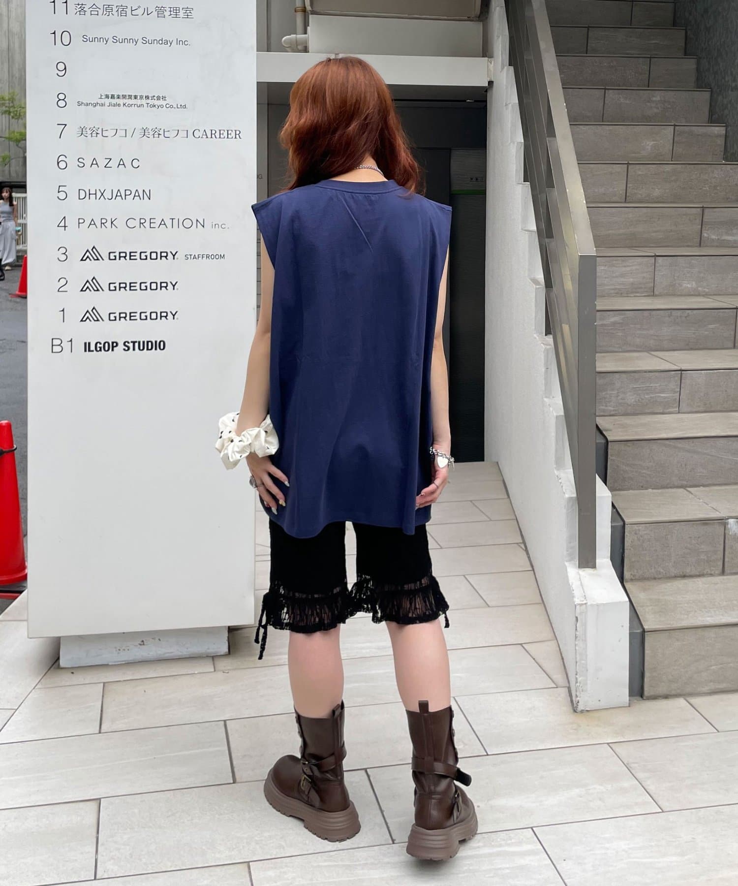 CIAOPANIC(チャオパニック) シャーリングBIGノースリーブTee