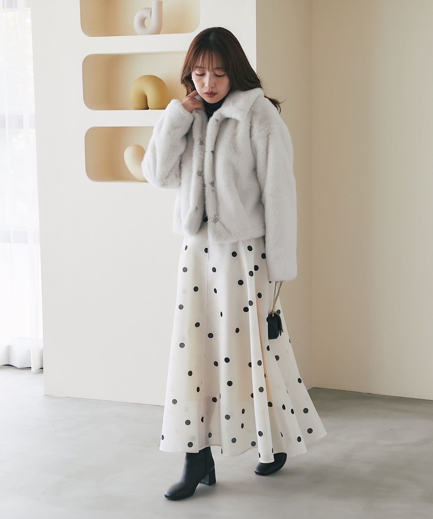 La boutique BonBon(ラブティックボンボン) Mink-like fauxfurコート