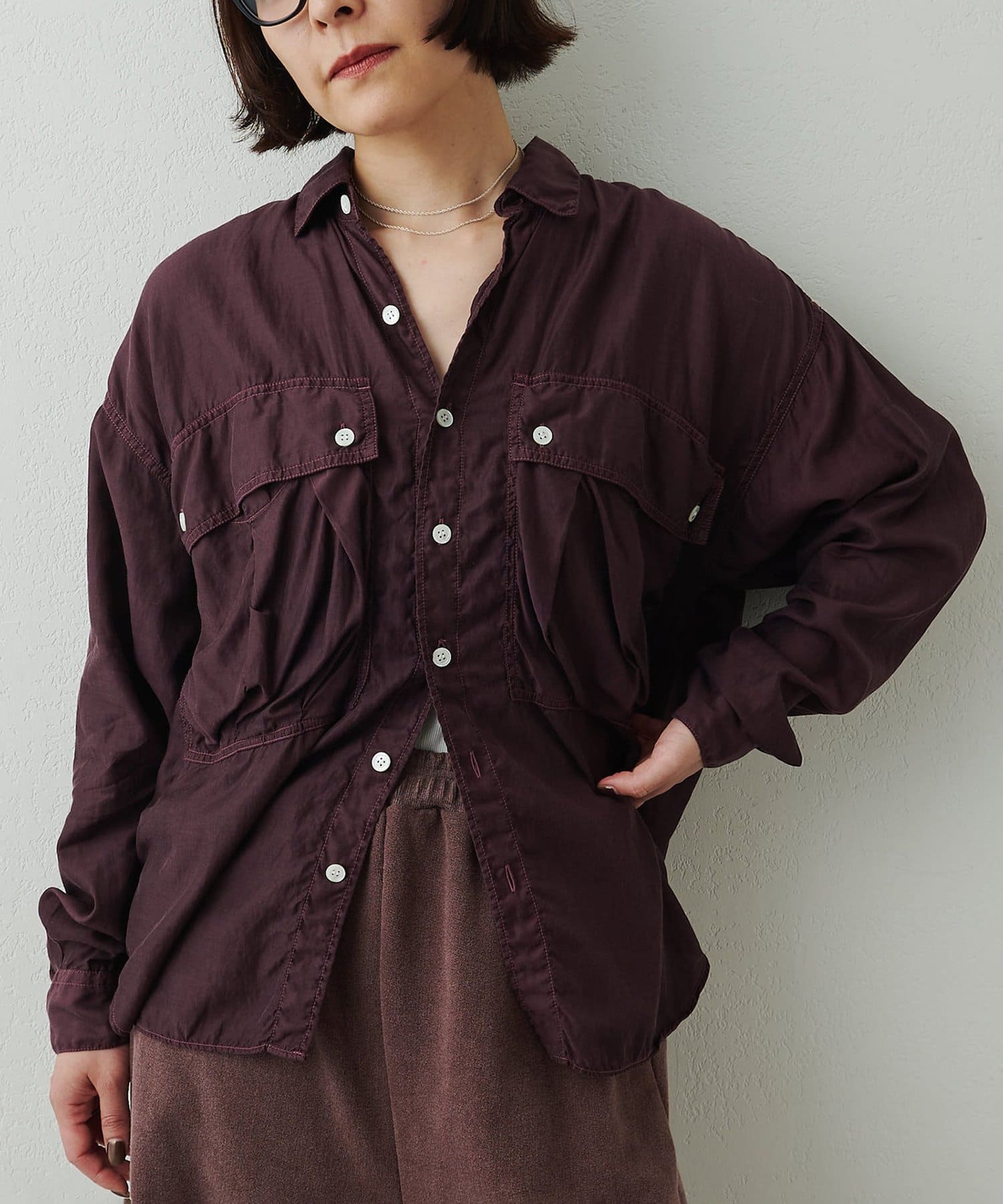 Whim Gazette(ウィム ガゼット) 【KATHARINE HAMNETT】パラシュートシャツ