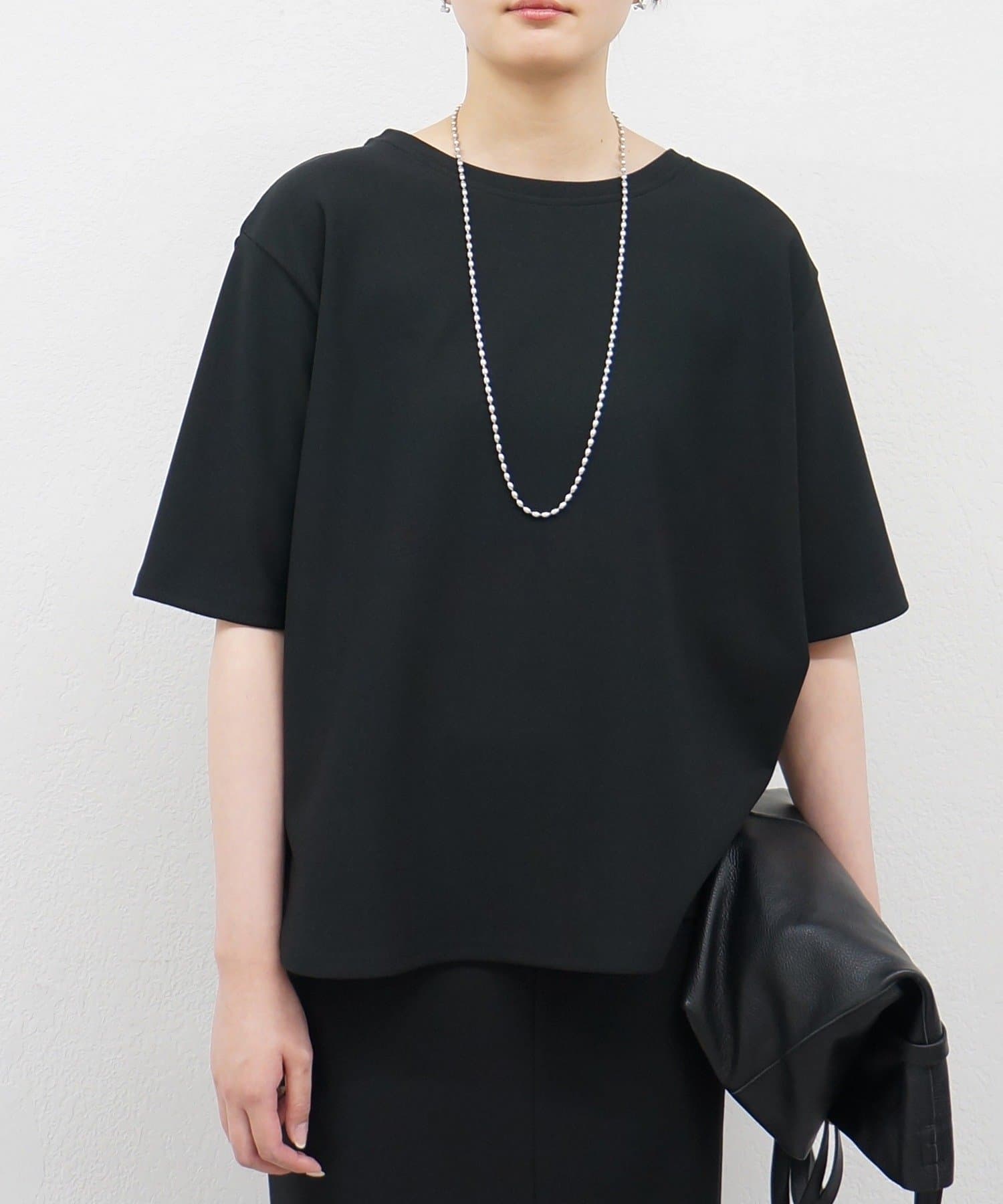 LOUNGEDRESS(ラウンジドレス) 《オン・オフ使える》カットジョーゼットハーフプルオーバー