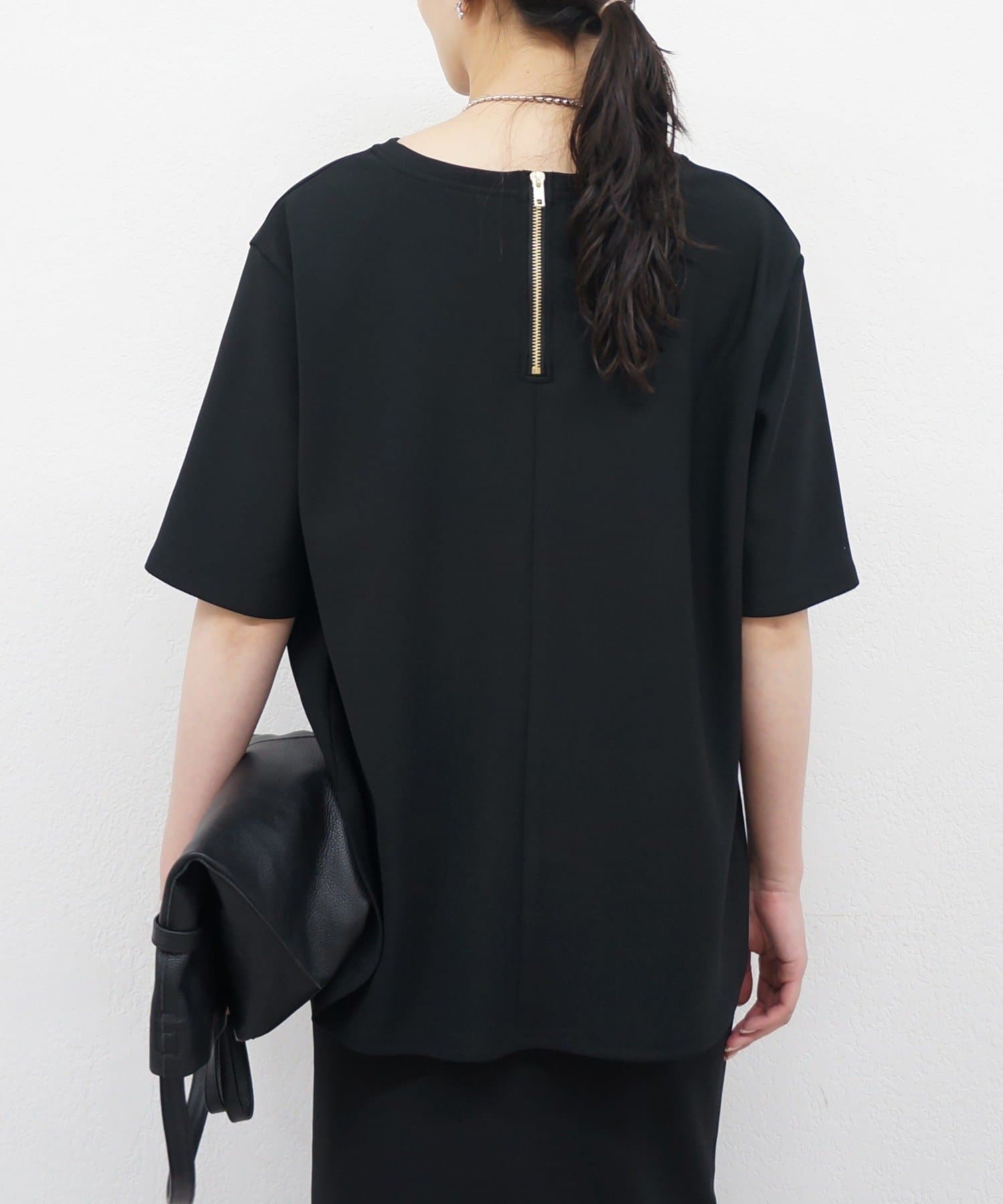 LOUNGEDRESS(ラウンジドレス) 《オン・オフ使える》カットジョーゼットハーフプルオーバー
