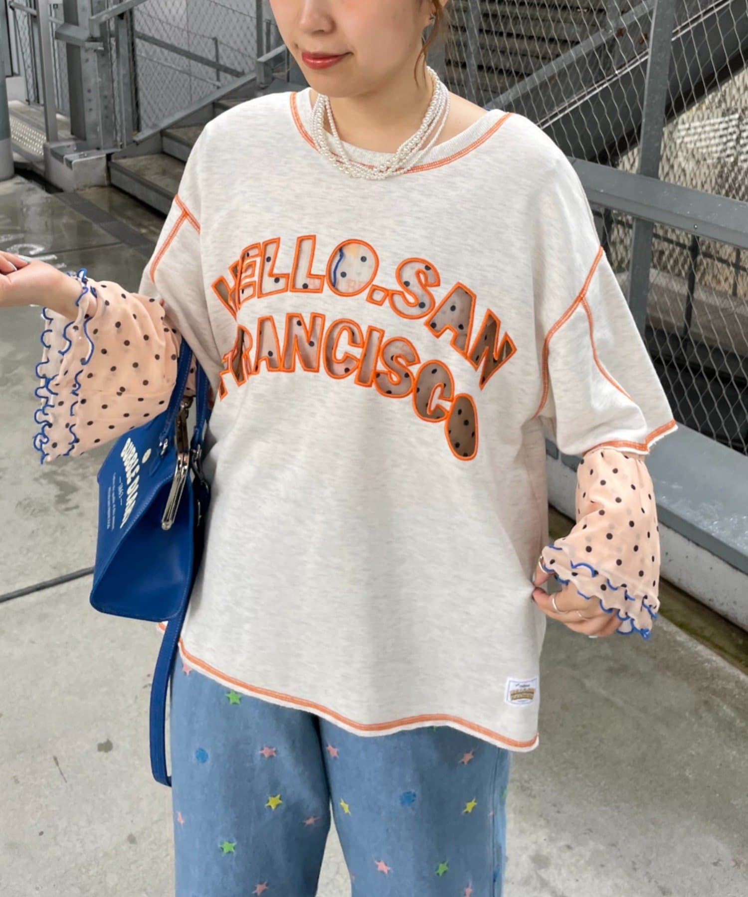 CIAOPANIC TYPY(チャオパニックティピー) 【HELLO.SANFRANCISCO】2WAYハロサンカットアウト半袖TEE