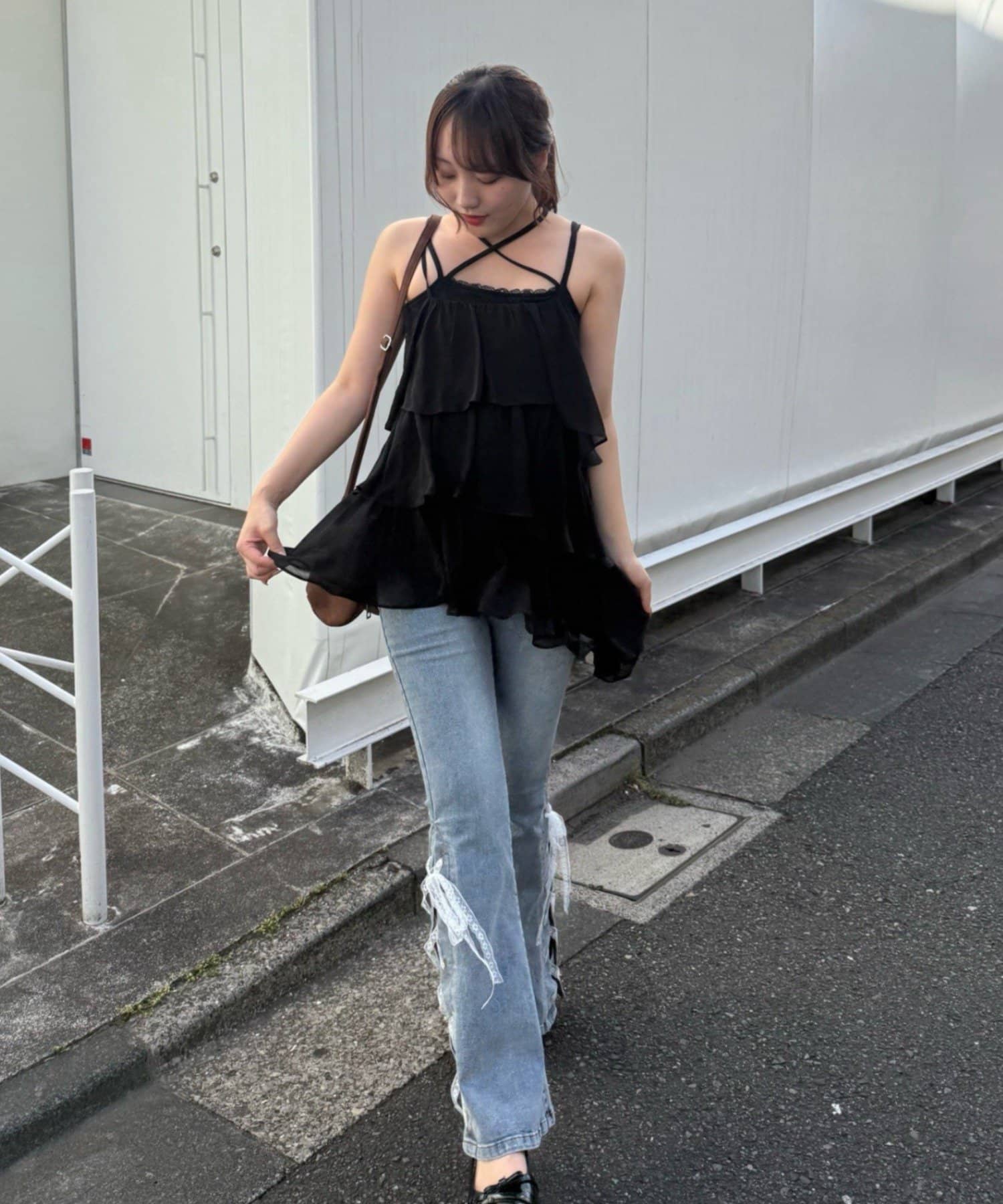 continuer】儚げフェミニン”を叶えるティアードキャミチュニック