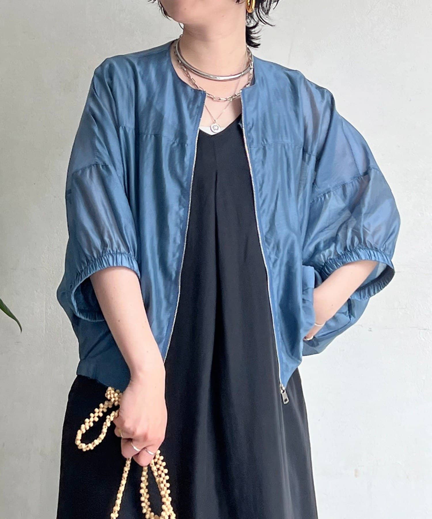 un dix cors(アンディコール) シアー半袖ブルゾン