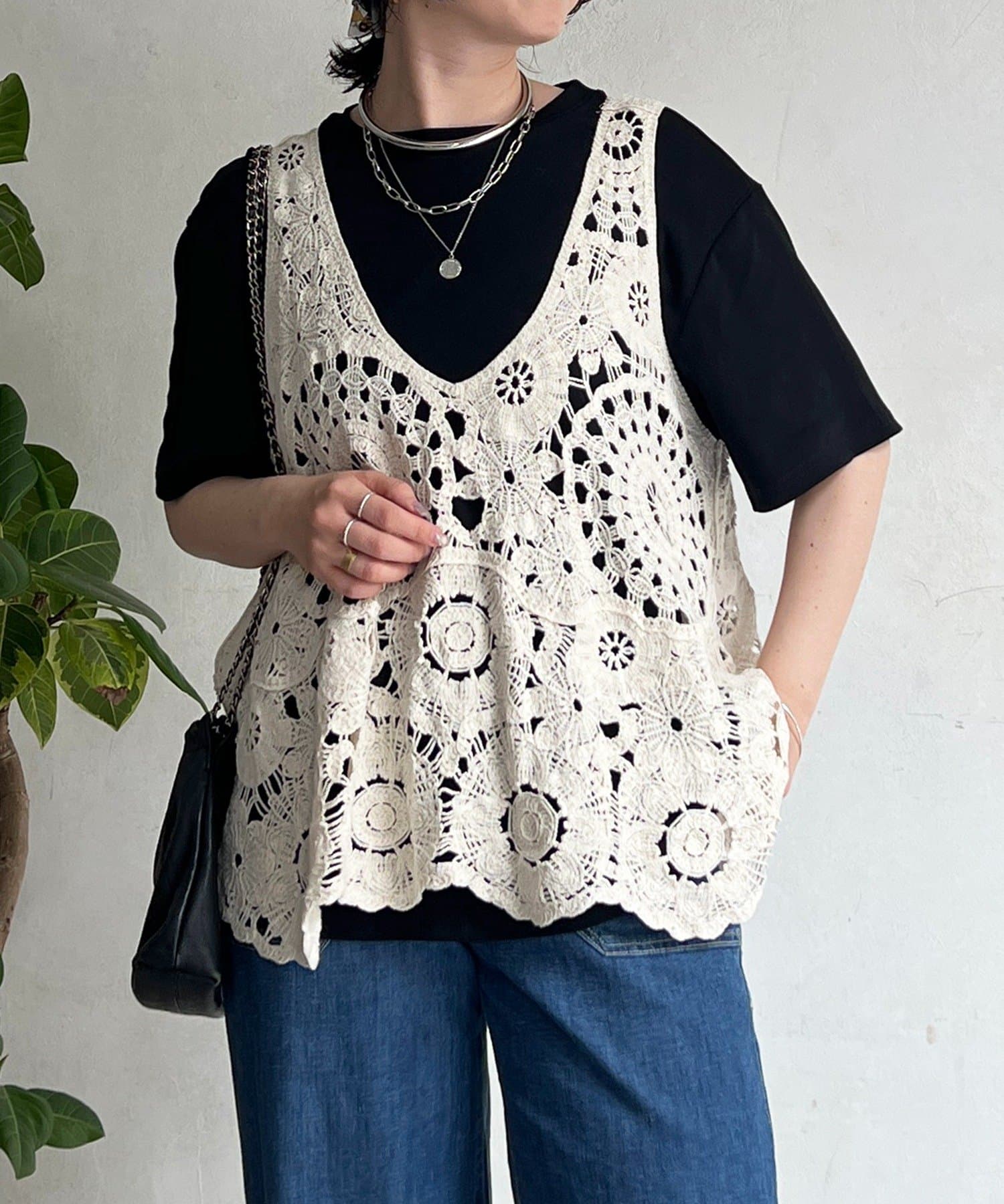 un dix cors(アンディコール) クロシェ×TEEセット