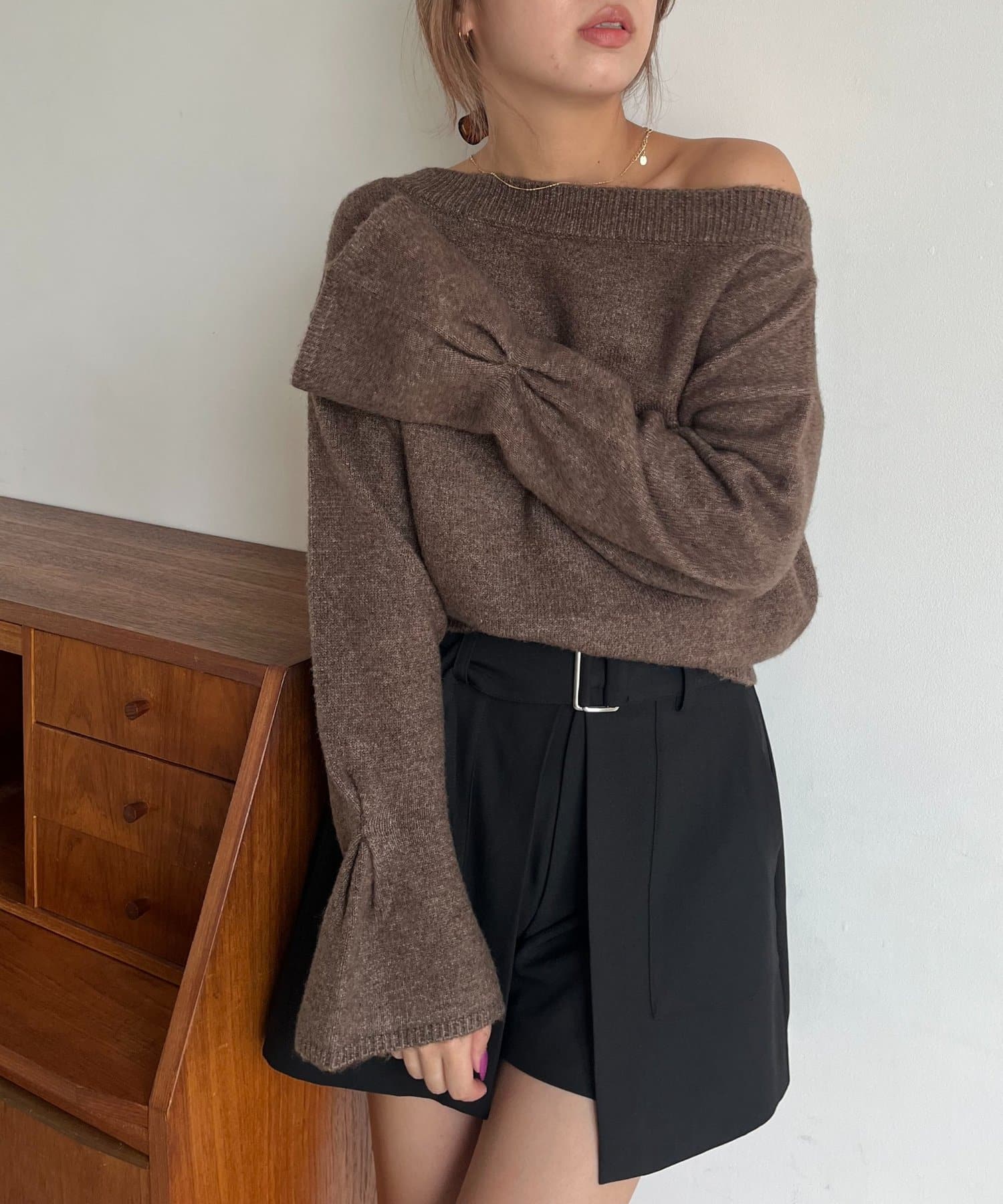 CAPRICIEUX LE'MAGE(カプリシュレマージュ) 【もちふわシリーズ】もちふわWOOLボートネックニット