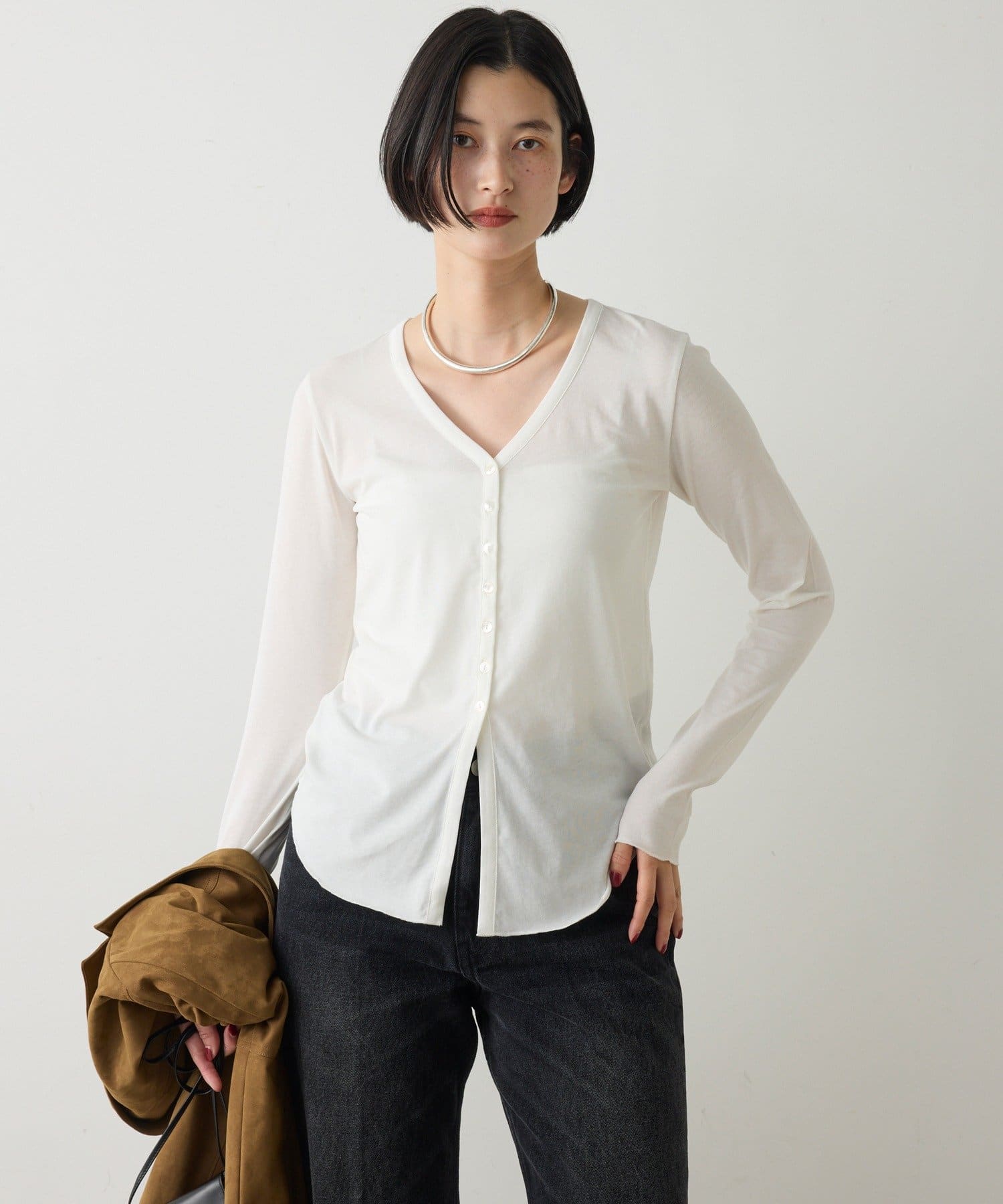 GALLARDAGALANTE(ガリャルダガランテ) 【La nature linge】 キュプラハイツイストカーデ