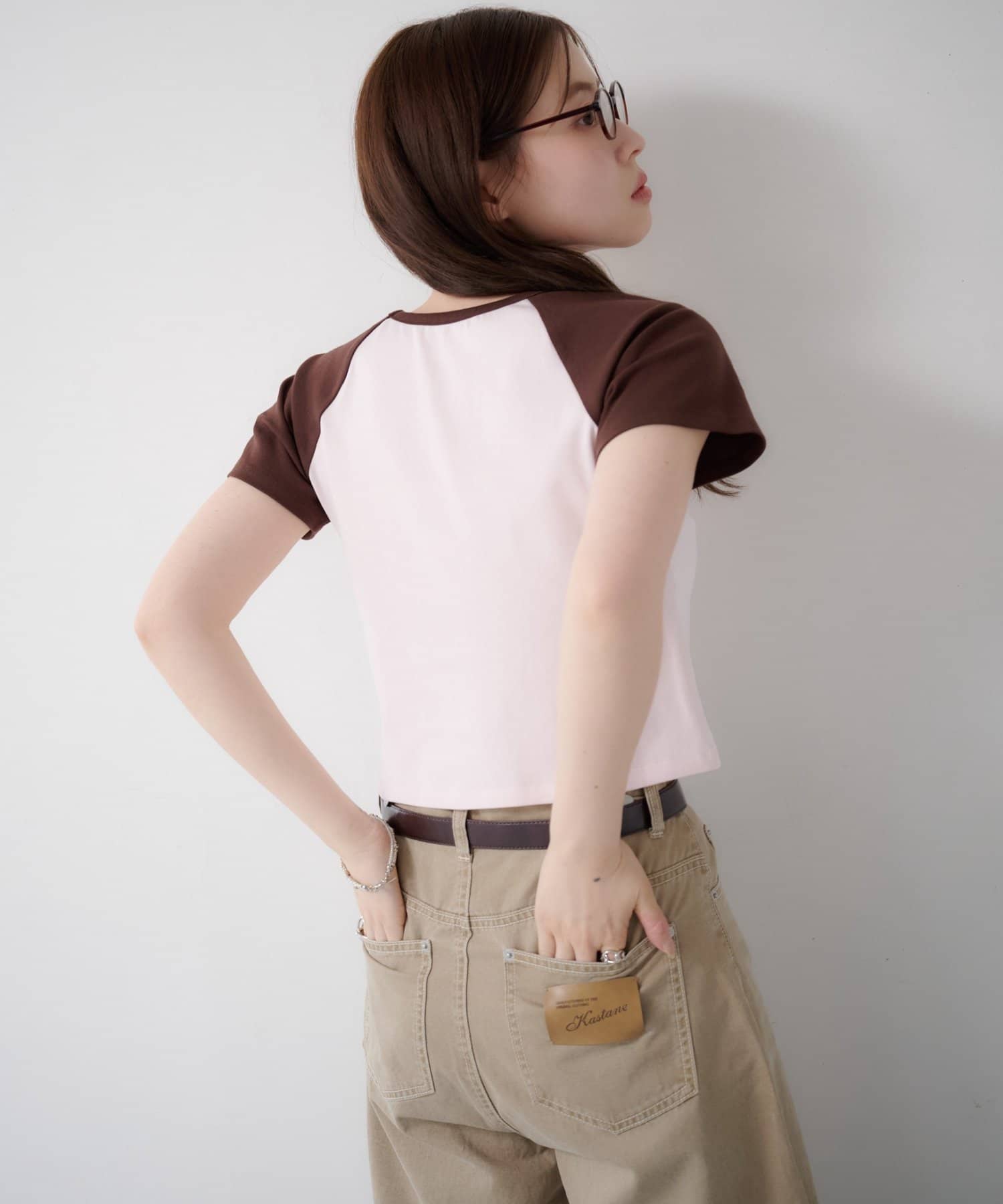 Kastane(カスタネ) 【6.13(土)0:00販売開始/ECオーダー会展示アイテム】ラグランちびTEE