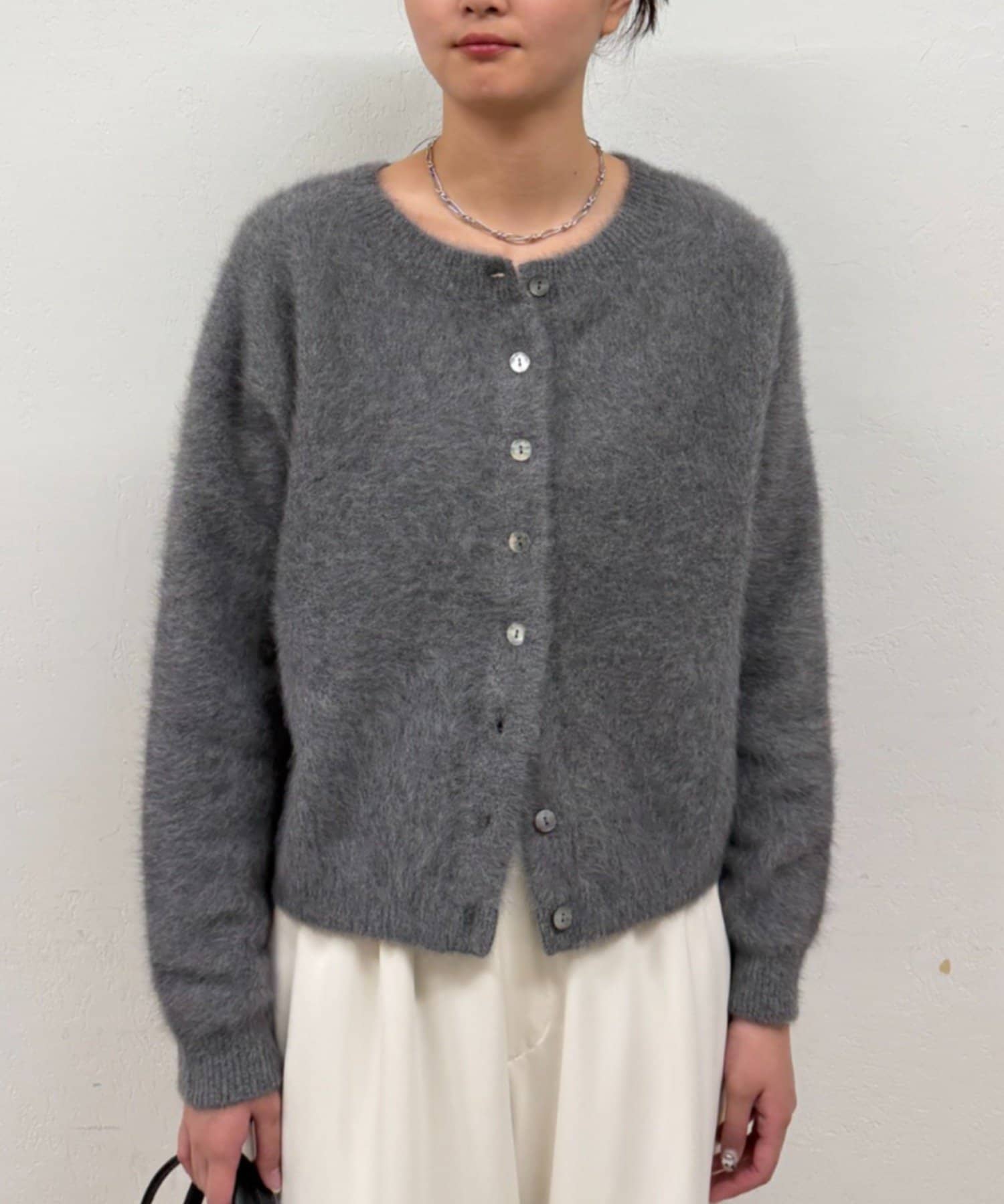 LOUNGEDRESS(ラウンジドレス) 《前後着用可》FURカシミヤ2WAYカーデ