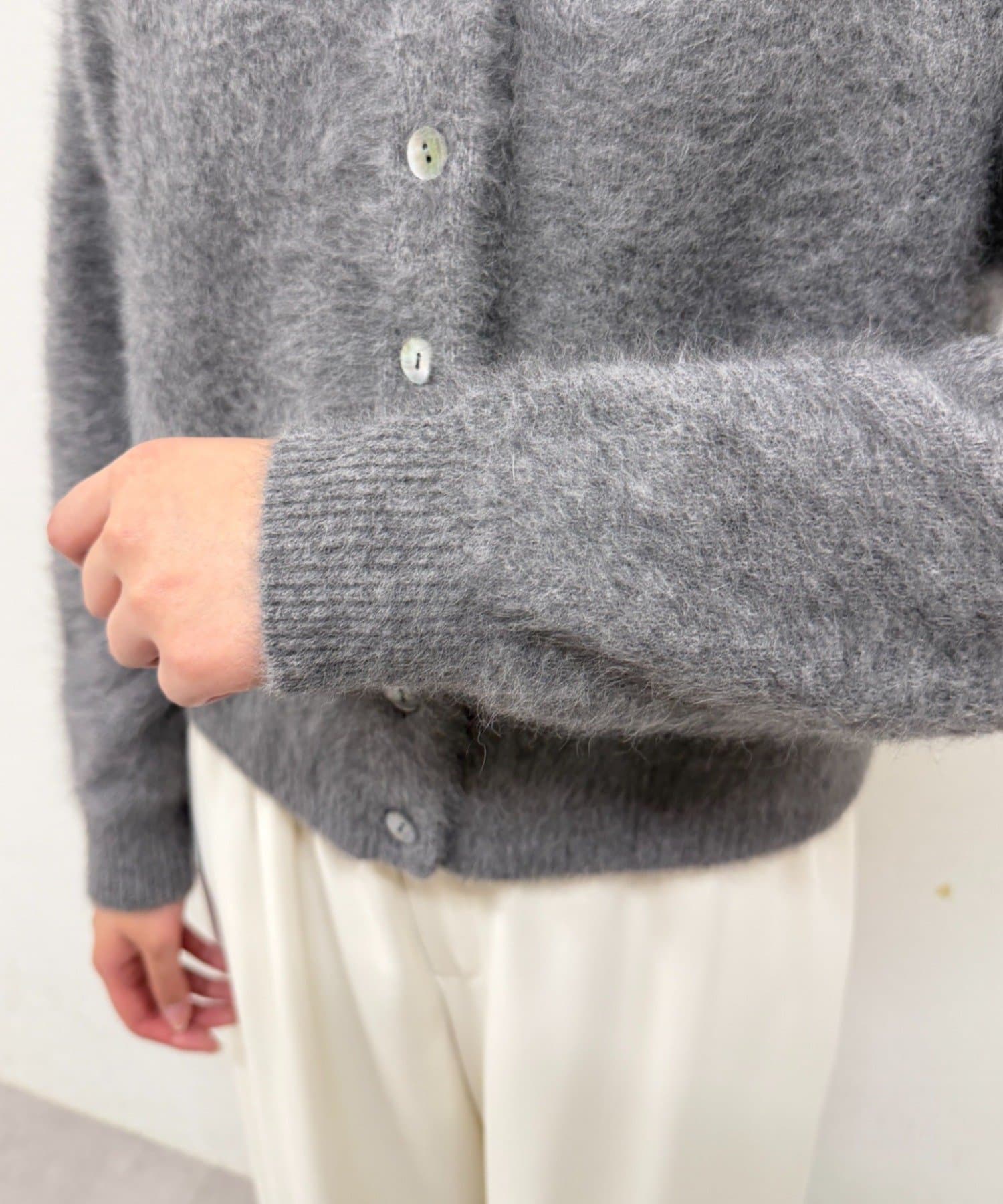 LOUNGEDRESS(ラウンジドレス) 《前後着用可》FURカシミヤ2WAYカーデ