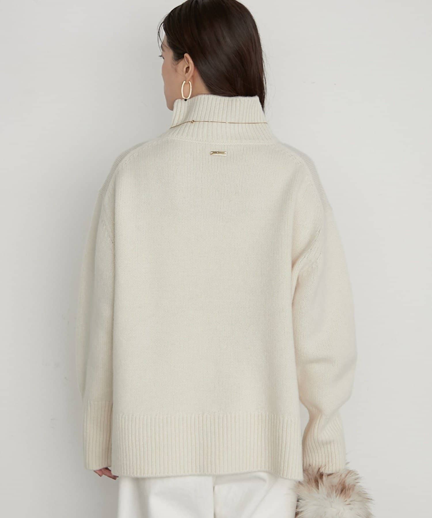LOUNGEDRESS(ラウンジドレス) 《イージーケア/セットアップ可》ヤクウールハイネックニット