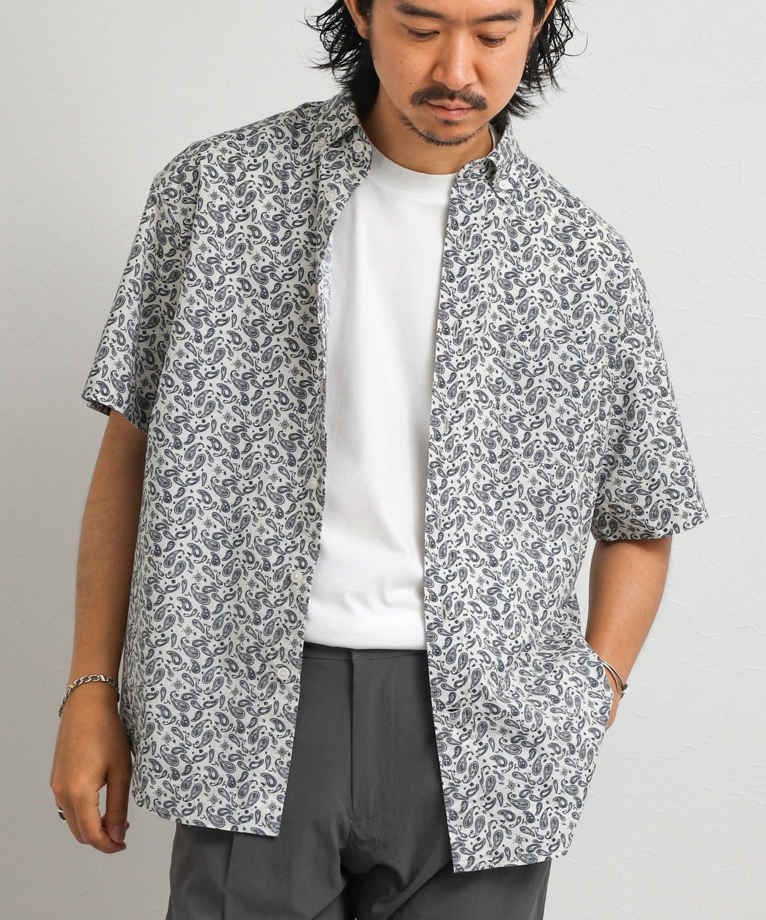 NOLLEY'S(ノーリーズ) 総柄BDシャツ 26SS