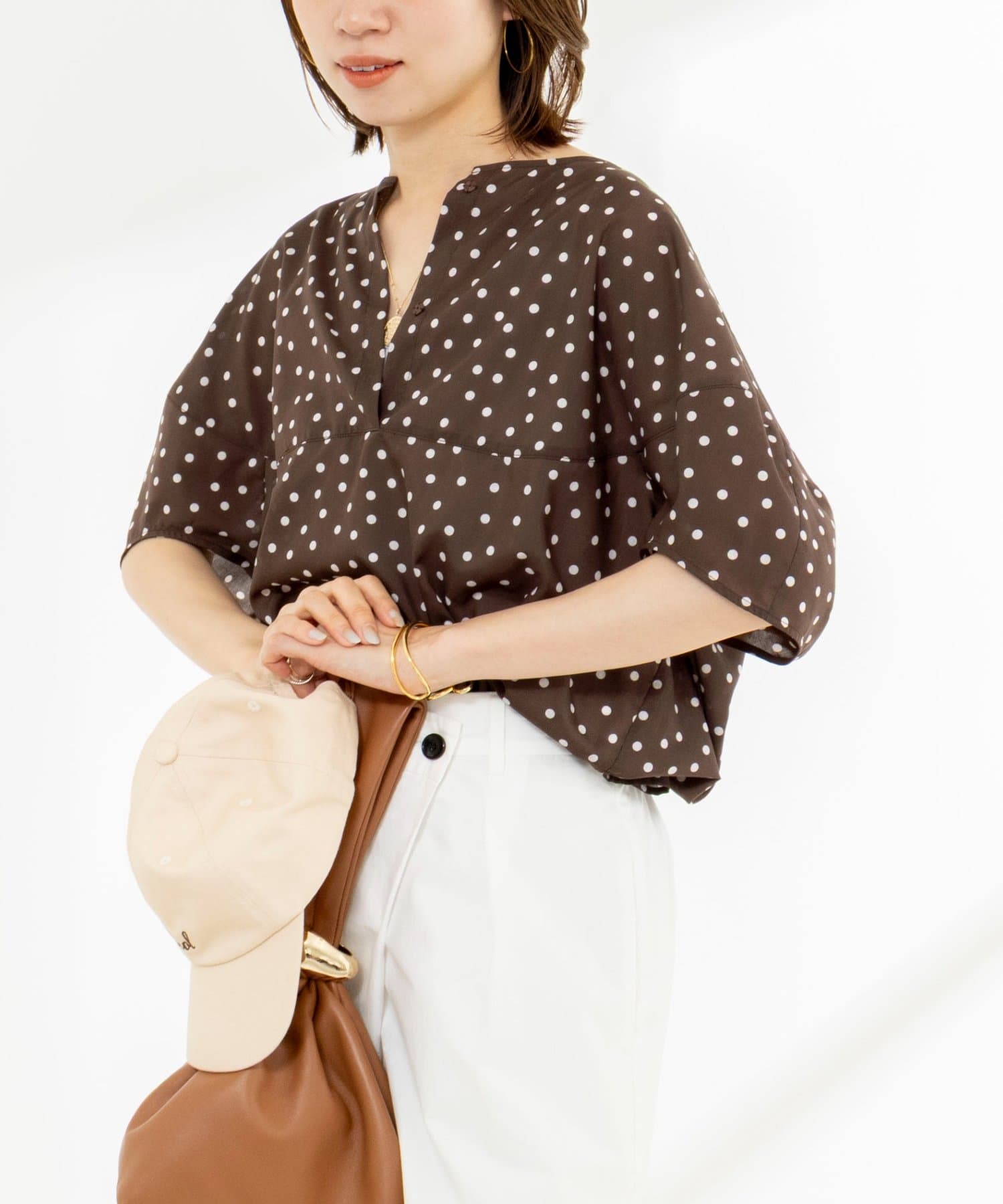 NOLLEY'S(ノーリーズ) 《接触冷感》ウォッシャブルキャップスリーブプルオーバー