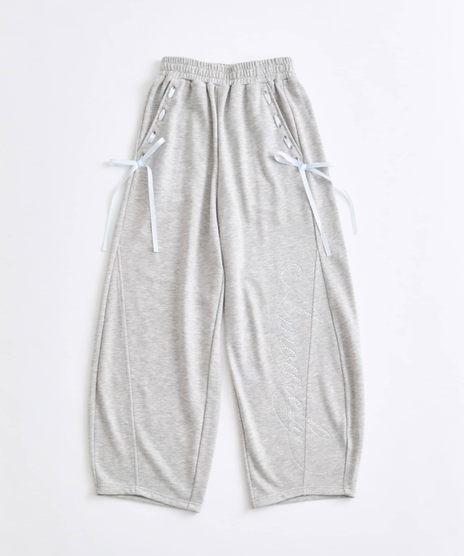 OLIVE des OLIVE(オリーブ デ オリーブ) アイレットリボンバレルレッグパンツ