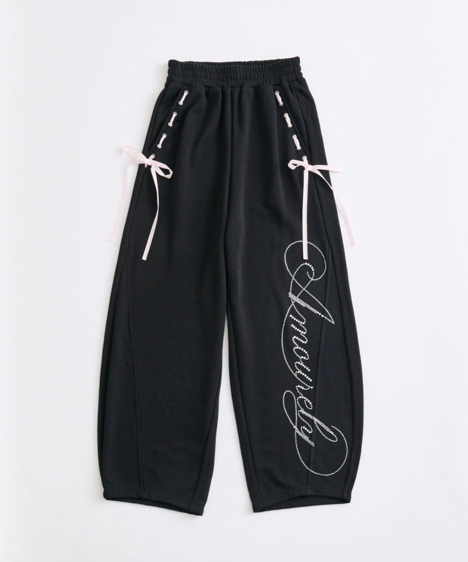 OLIVE des OLIVE(オリーブ デ オリーブ) アイレットリボンバレルレッグパンツ