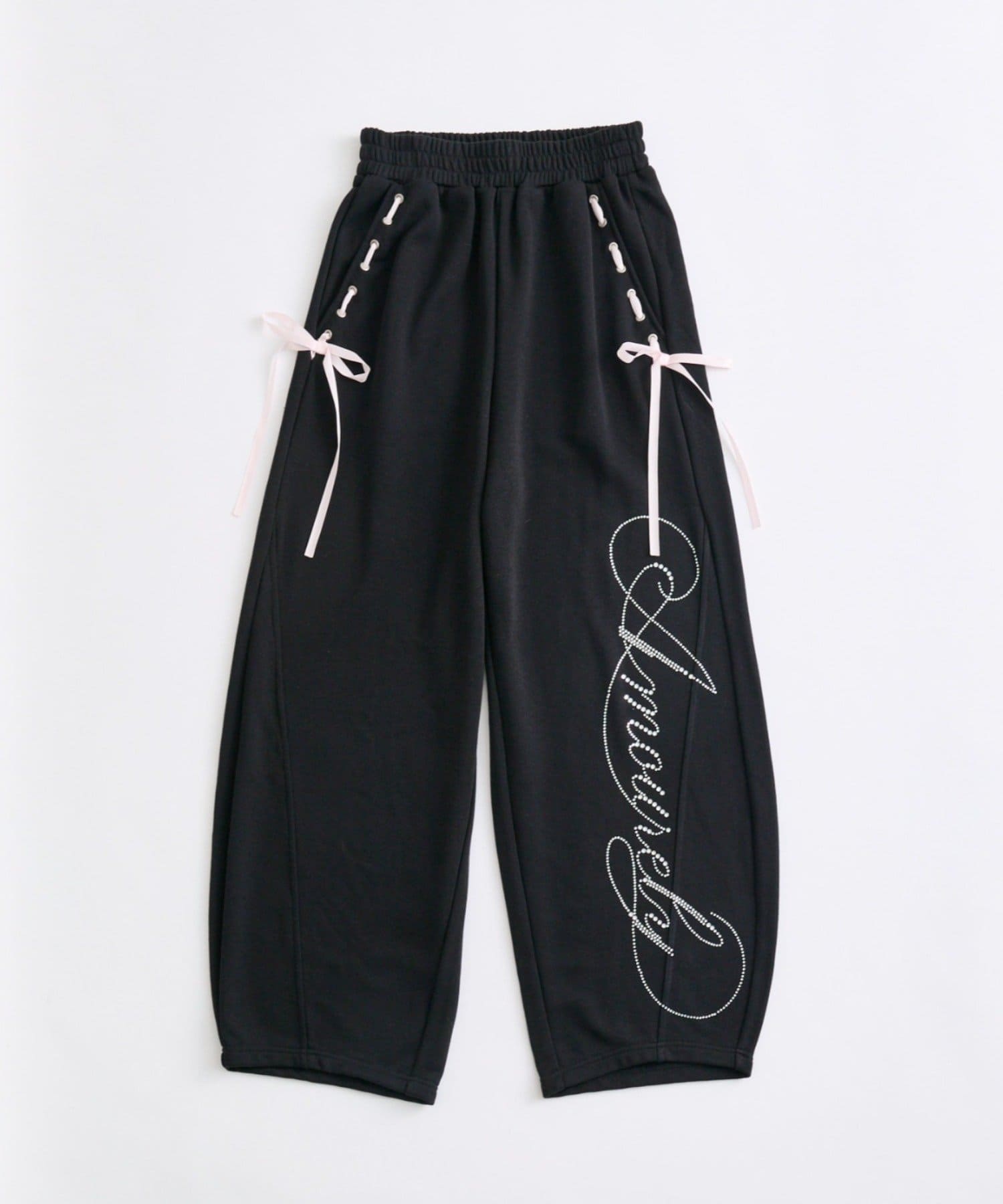 OLIVE des OLIVE(オリーブ デ オリーブ) アイレットリボンバレルレッグパンツ