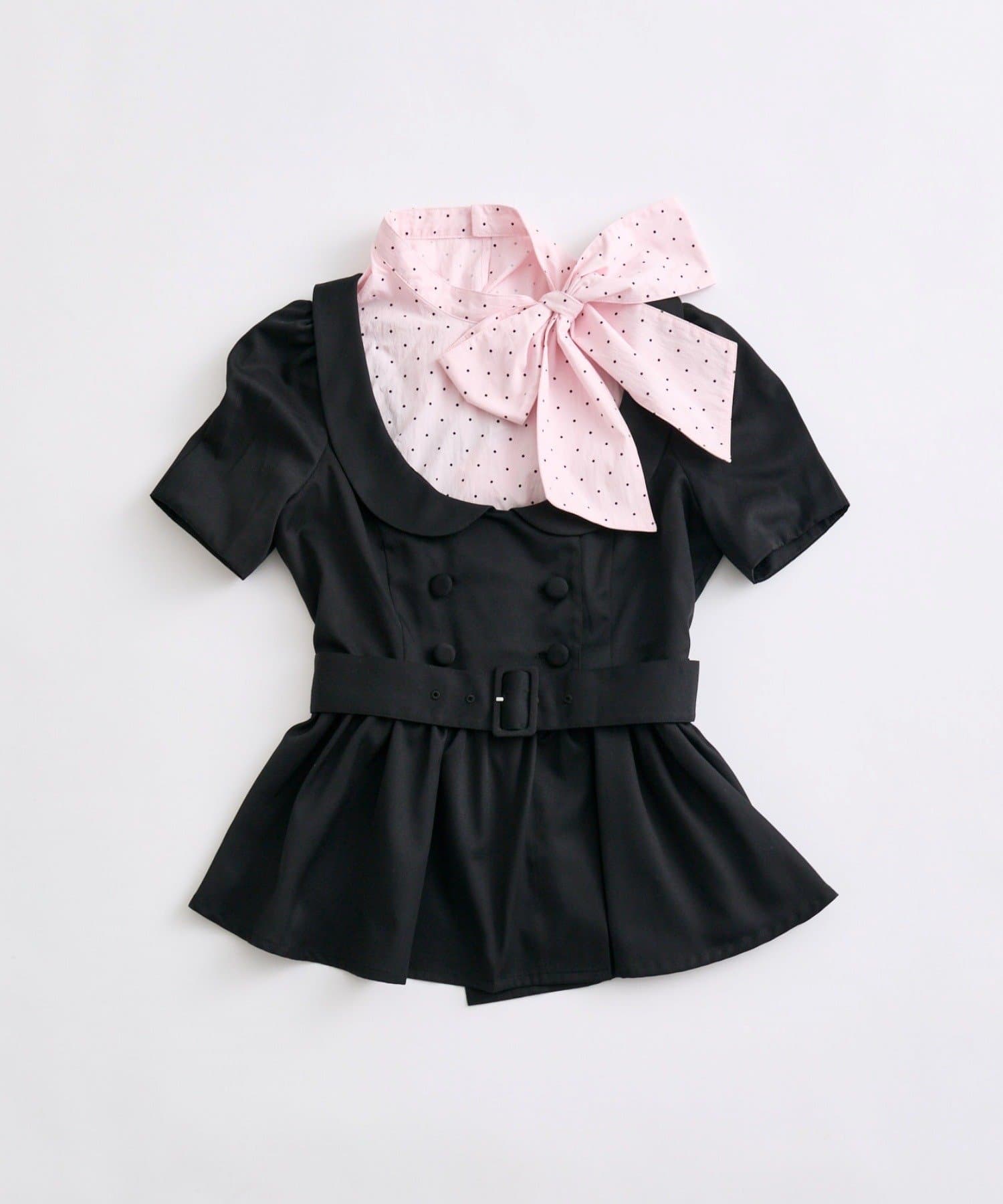 OLIVE des OLIVE(オリーブ デ オリーブ) 【インフルエンサー企画】miko ribbon peplum jacket
