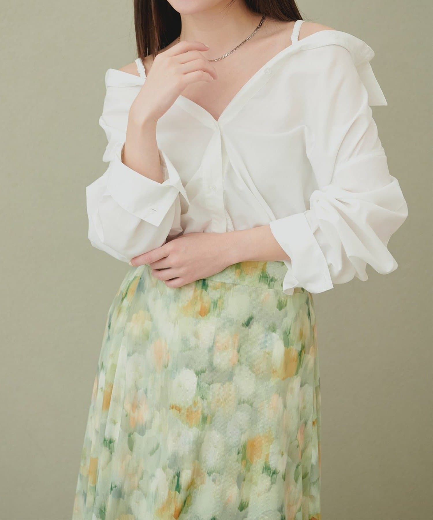 NICE CLAUP / OLIVE des OLIVE OUTLET(ナイスクラップ  / オリーブ デ オリーブ アウトレット) 【natural couture】マルチウェイシャツ