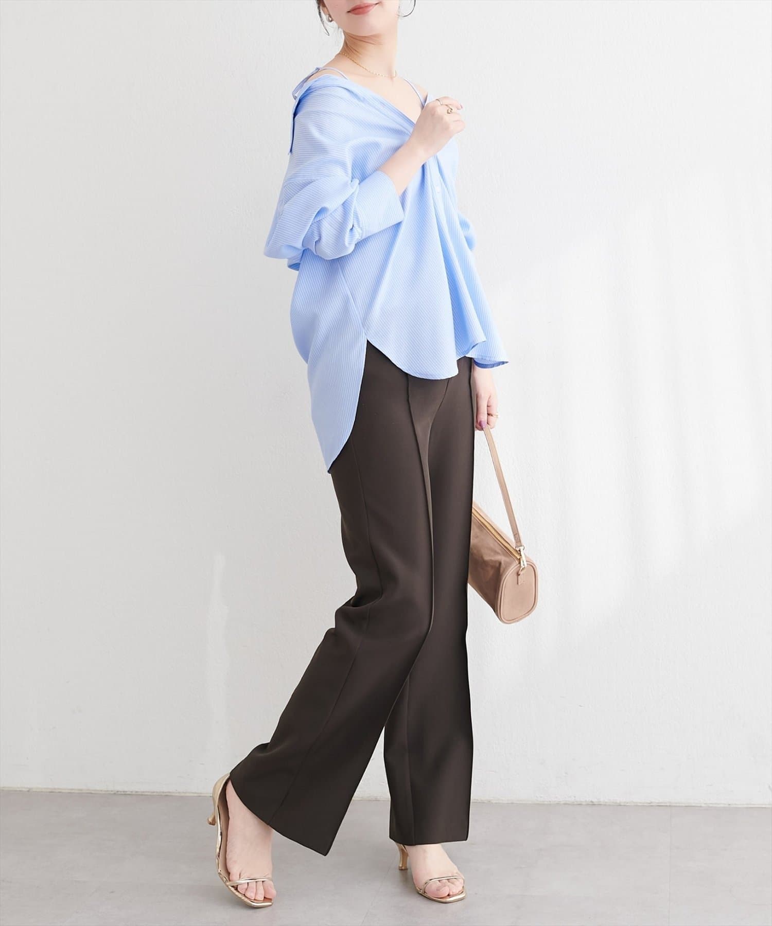 NICE CLAUP / OLIVE des OLIVE OUTLET(ナイスクラップ  / オリーブ デ オリーブ アウトレット) 【natural couture】マルチウェイシャツ