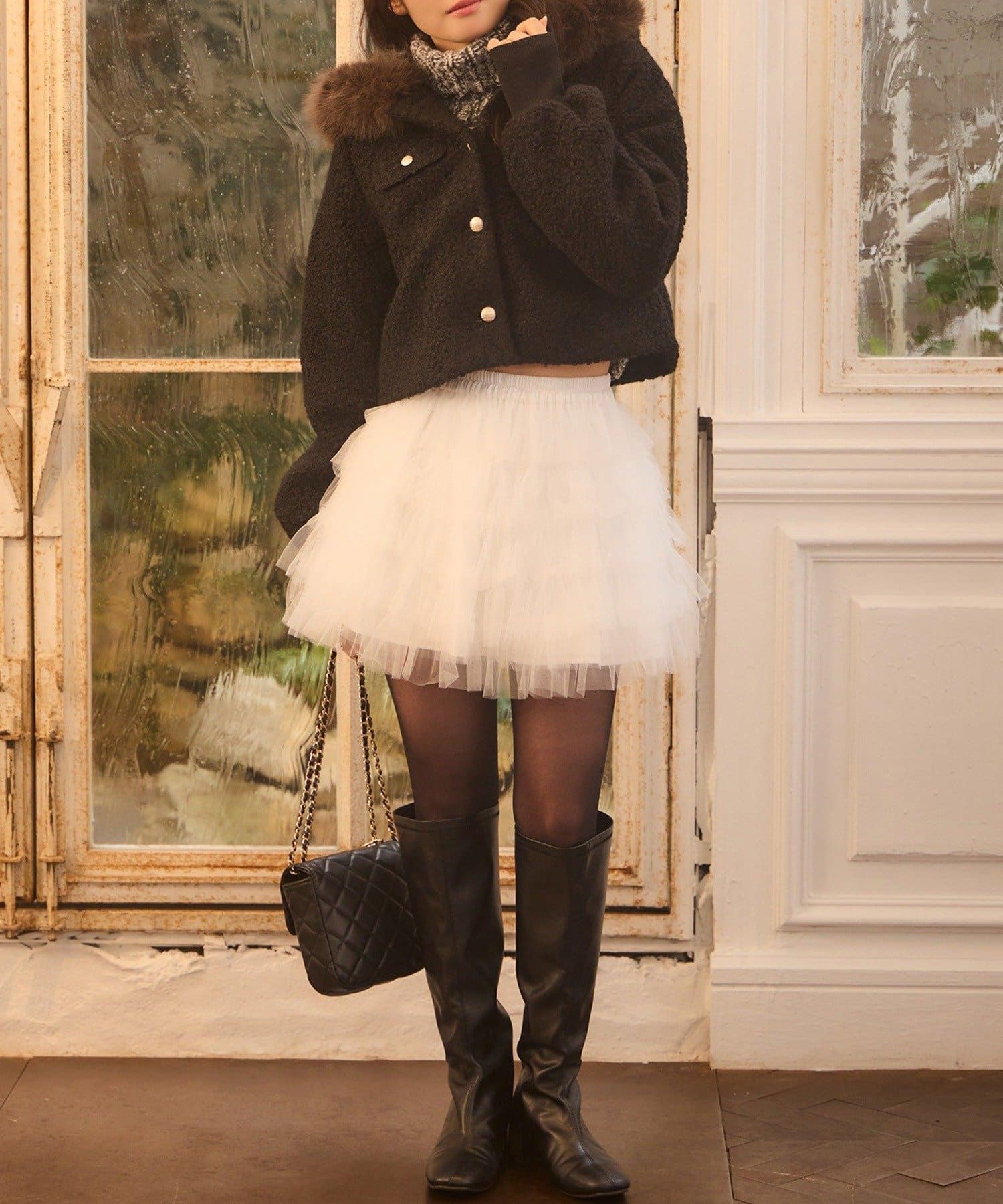 Seemi】チュールミニスカート | NICE CLAUP / OLIVE des OLIVE OUTLET