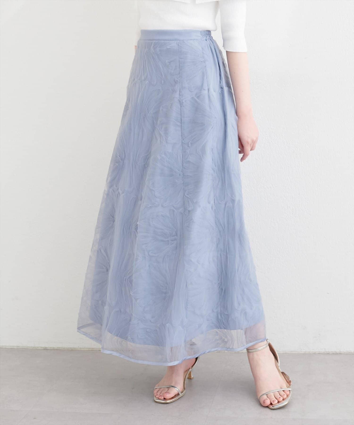 NICE CLAUP / OLIVE des OLIVE OUTLET(ナイスクラップ  / オリーブ デ オリーブ アウトレット) 【natural couture】フラワーチュールスカート