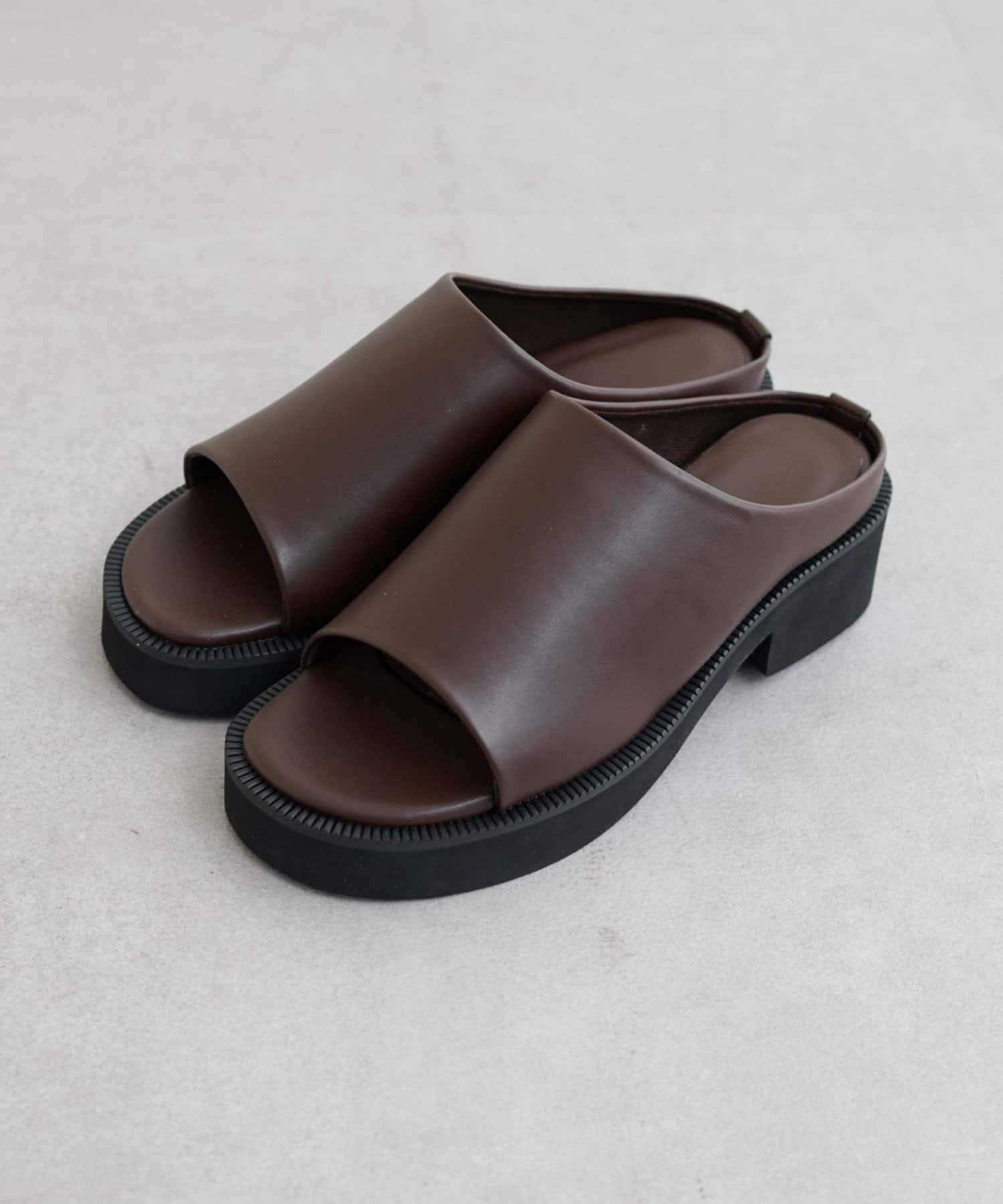 NICE CLAUP / OLIVE des OLIVE OUTLET(ナイスクラップ  / オリーブ デ オリーブ アウトレット) 【LARUTA】厚底ミュールサンダル