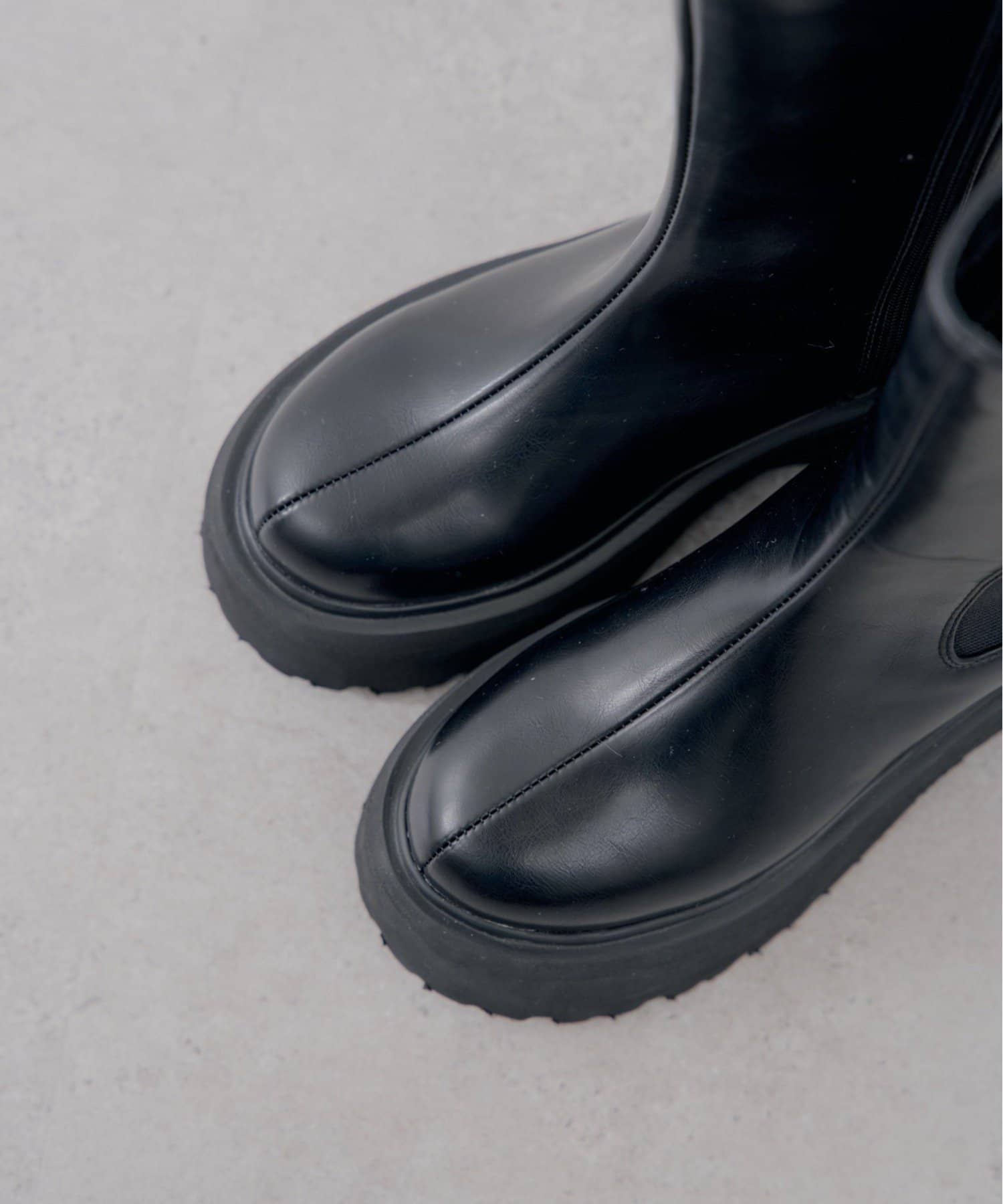 NICE CLAUP / OLIVE des OLIVE OUTLET(ナイスクラップ  / オリーブ デ オリーブ アウトレット) 【RMAF】ミドル丈レースアップサイドゴアブーツ