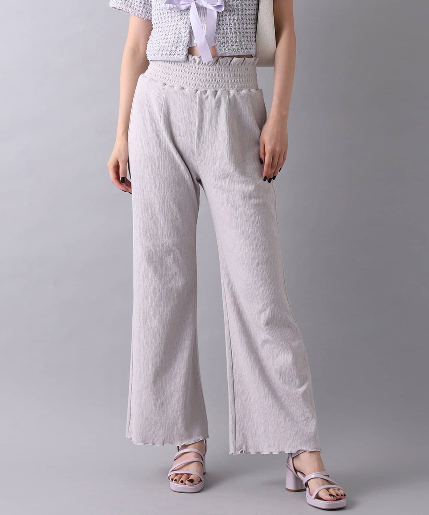 NICE CLAUP / OLIVE des OLIVE OUTLET(ナイスクラップ  / オリーブ デ オリーブ アウトレット) 【Seemi】レースアップパンツ