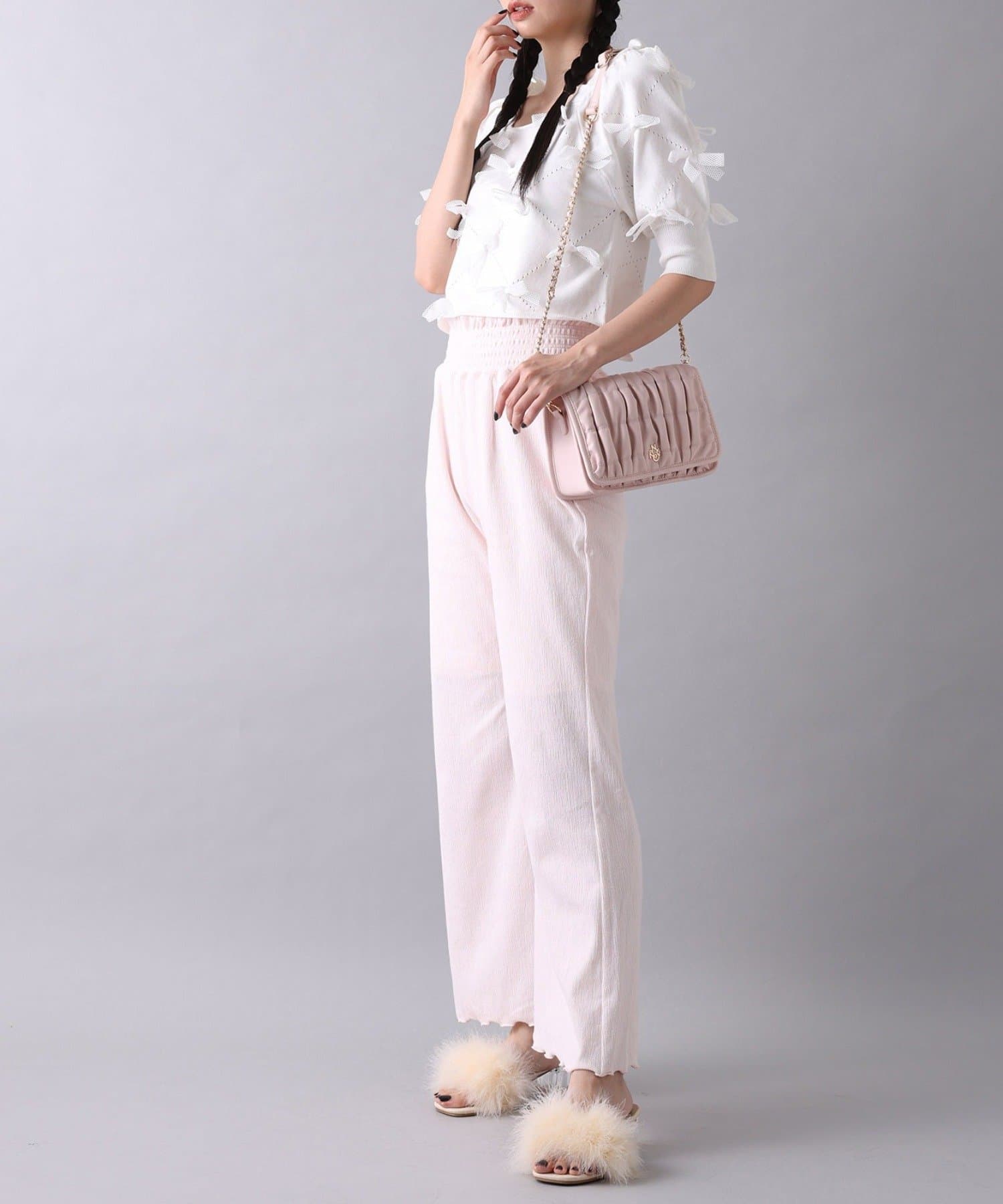 NICE CLAUP / OLIVE des OLIVE OUTLET(ナイスクラップ  / オリーブ デ オリーブ アウトレット) 【Seemi】レースアップパンツ