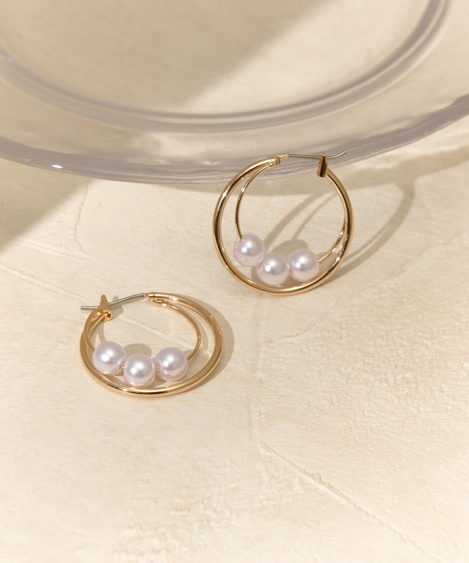 Lattice(ラティス) パールフープピアス