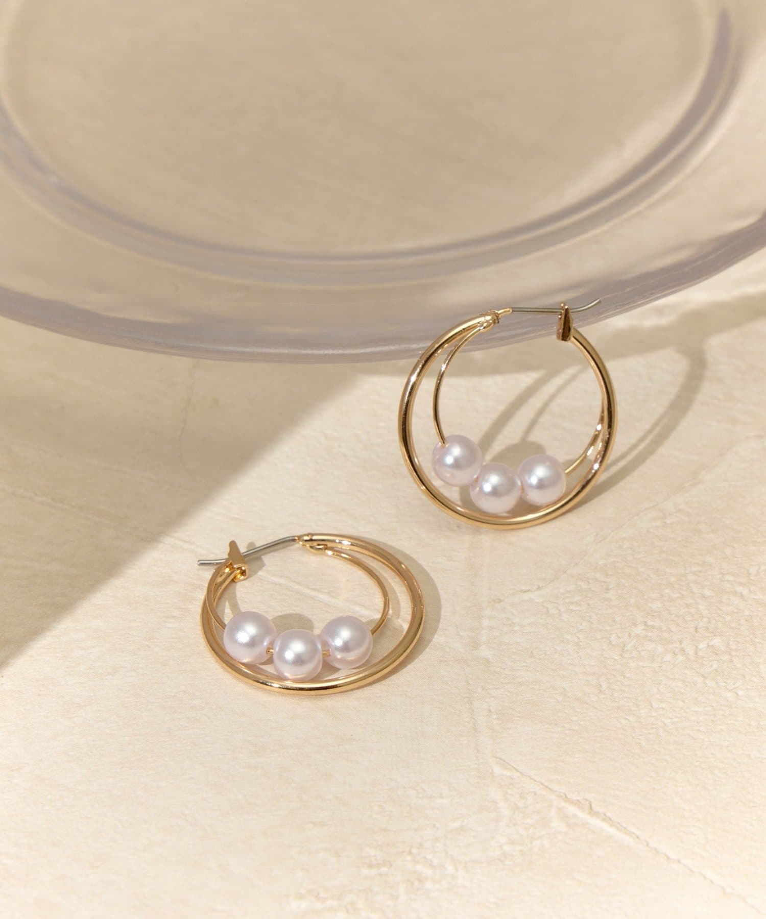 Lattice(ラティス) パールフープピアス