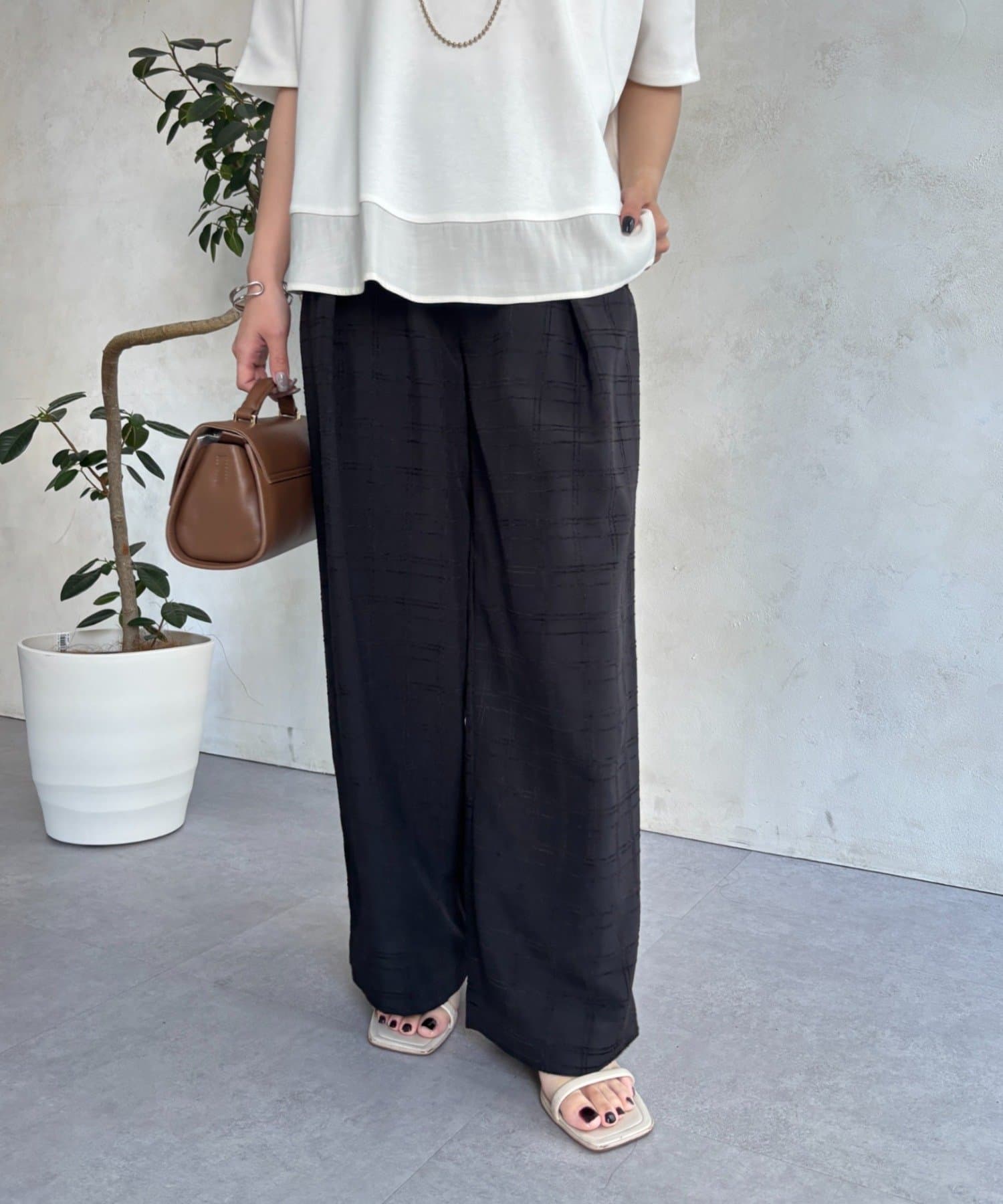 Jena　espace merveilleux(ジェナ　エスパスメルヴェイユ) モールチェックパンツ