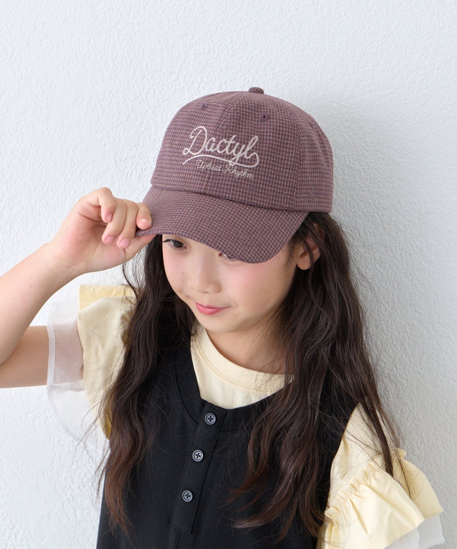CIAOPANIC TYPY(チャオパニックティピー) 【KIDS】後ろ紐リボンチェックロゴCAP