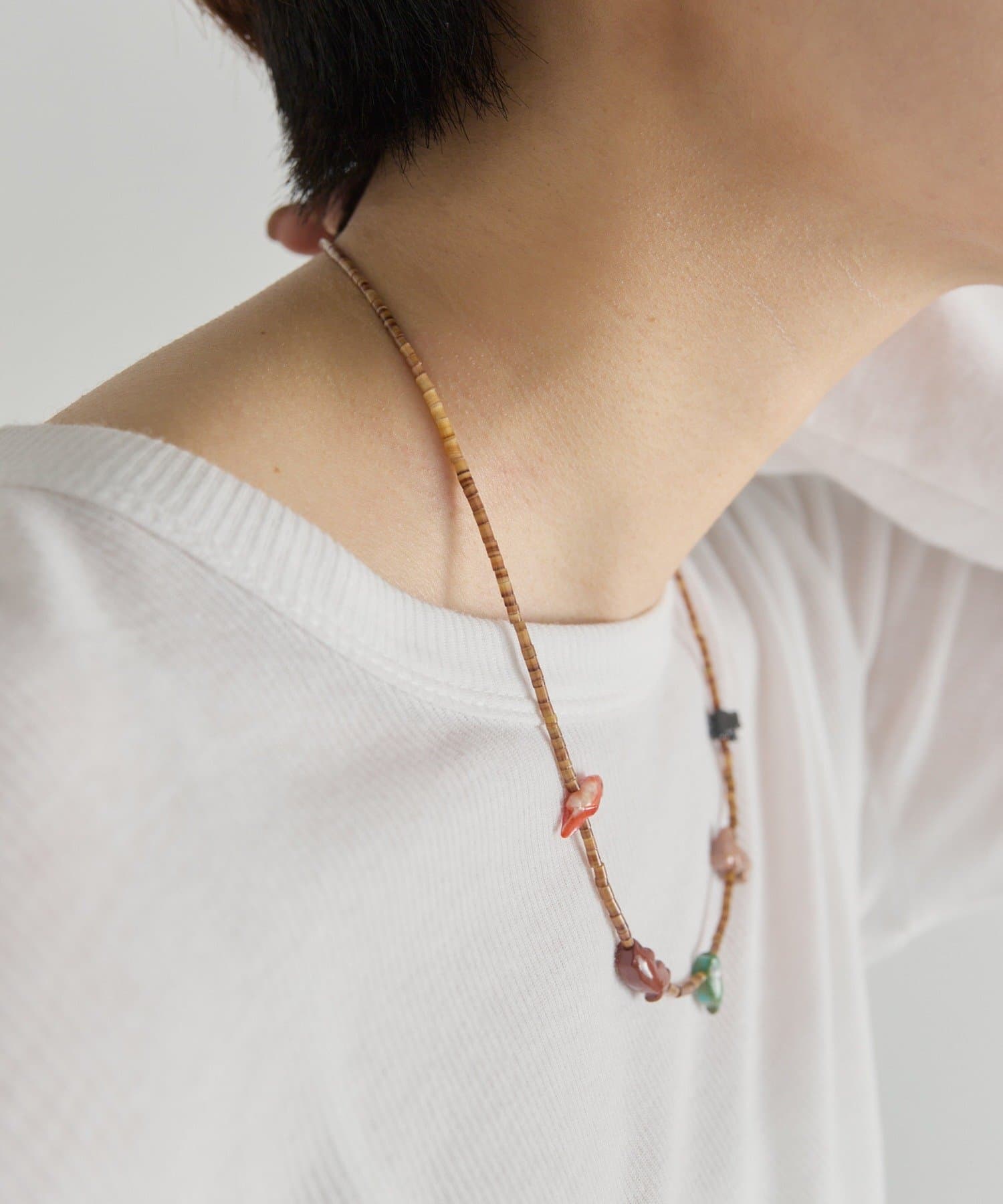 ear PAPILLONNER(イア パピヨネ) 《スターリングシルバー使用》天然石フェティッシュショートネックレス