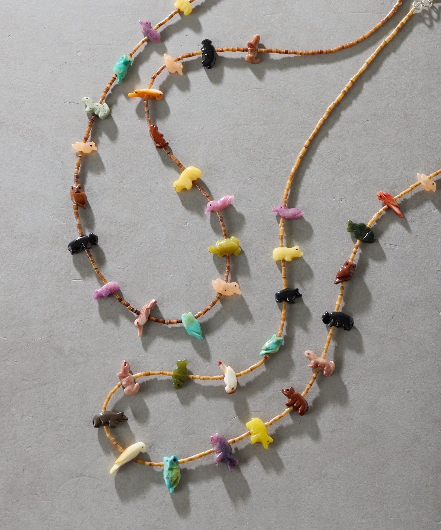 ear PAPILLONNER(イア パピヨネ) 《スターリングシルバー使用》天然石フェティッシュ80cmネックレス