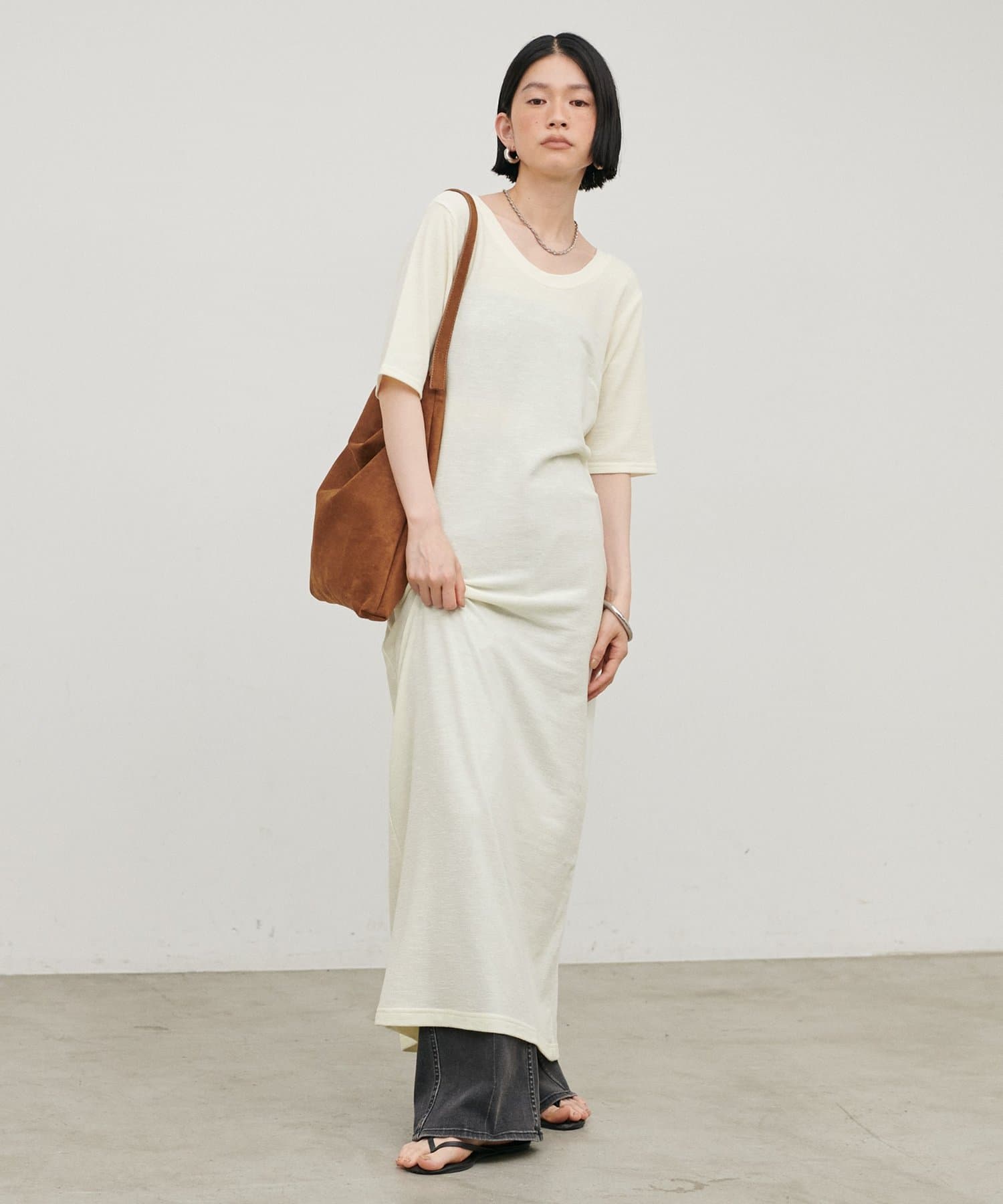 LARUTA(ラルータ) 2WAYハーフスリーブカットワンピース