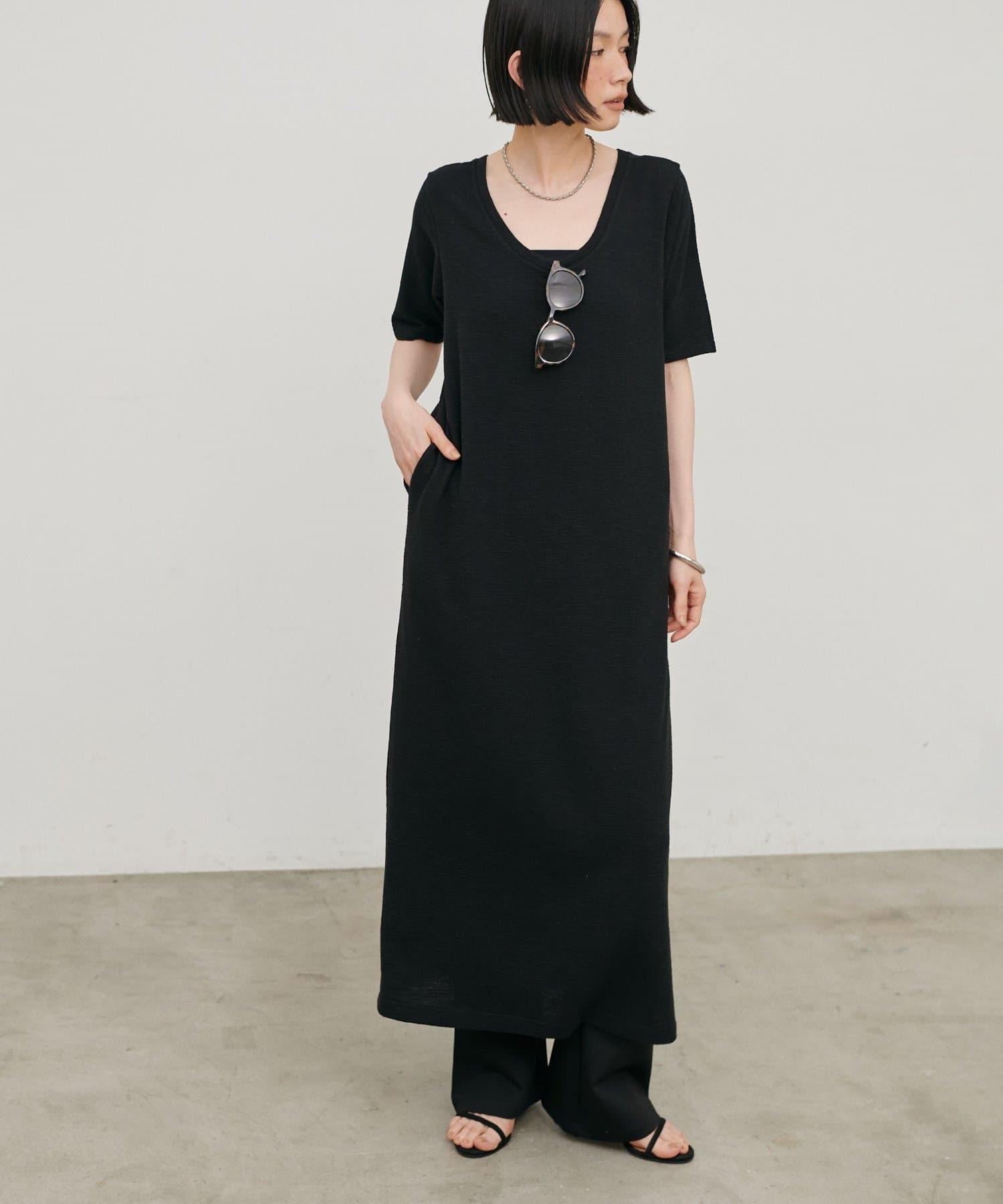 LARUTA(ラルータ) 2WAYハーフスリーブカットワンピース