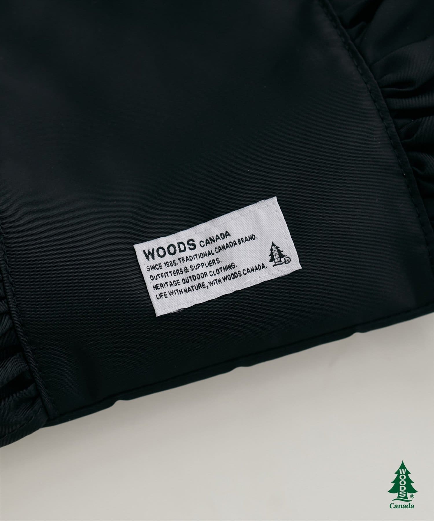 natural couture(ナチュラルクチュール) 【WOODS × natural couture】ショルダー付きフリルミニトートバッグ