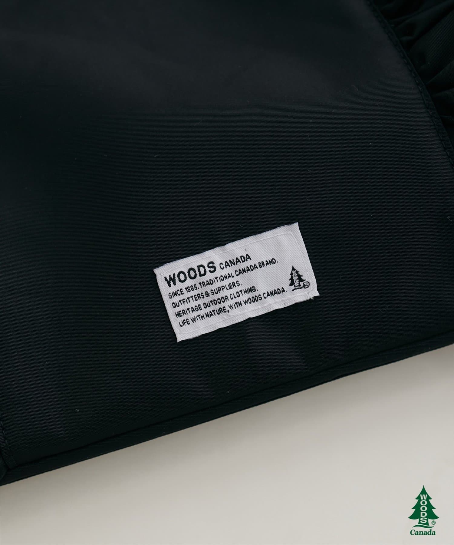 natural couture(ナチュラルクチュール) 【WOODS × natural couture】ショルダー付きフリルミニトートバッグ