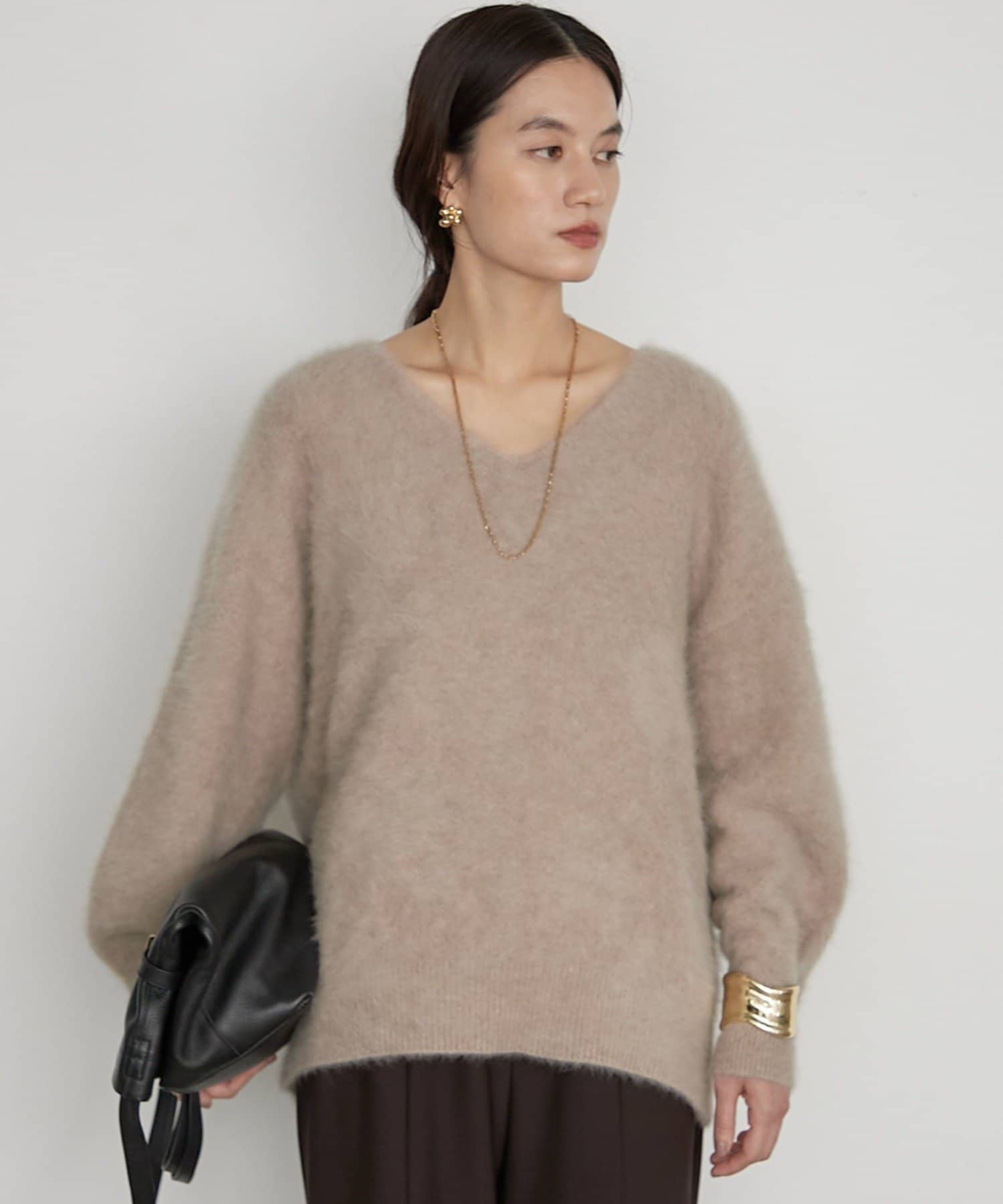 LOUNGEDRESS(ラウンジドレス) 《極上の肌触り》フォックスカシミヤVニット