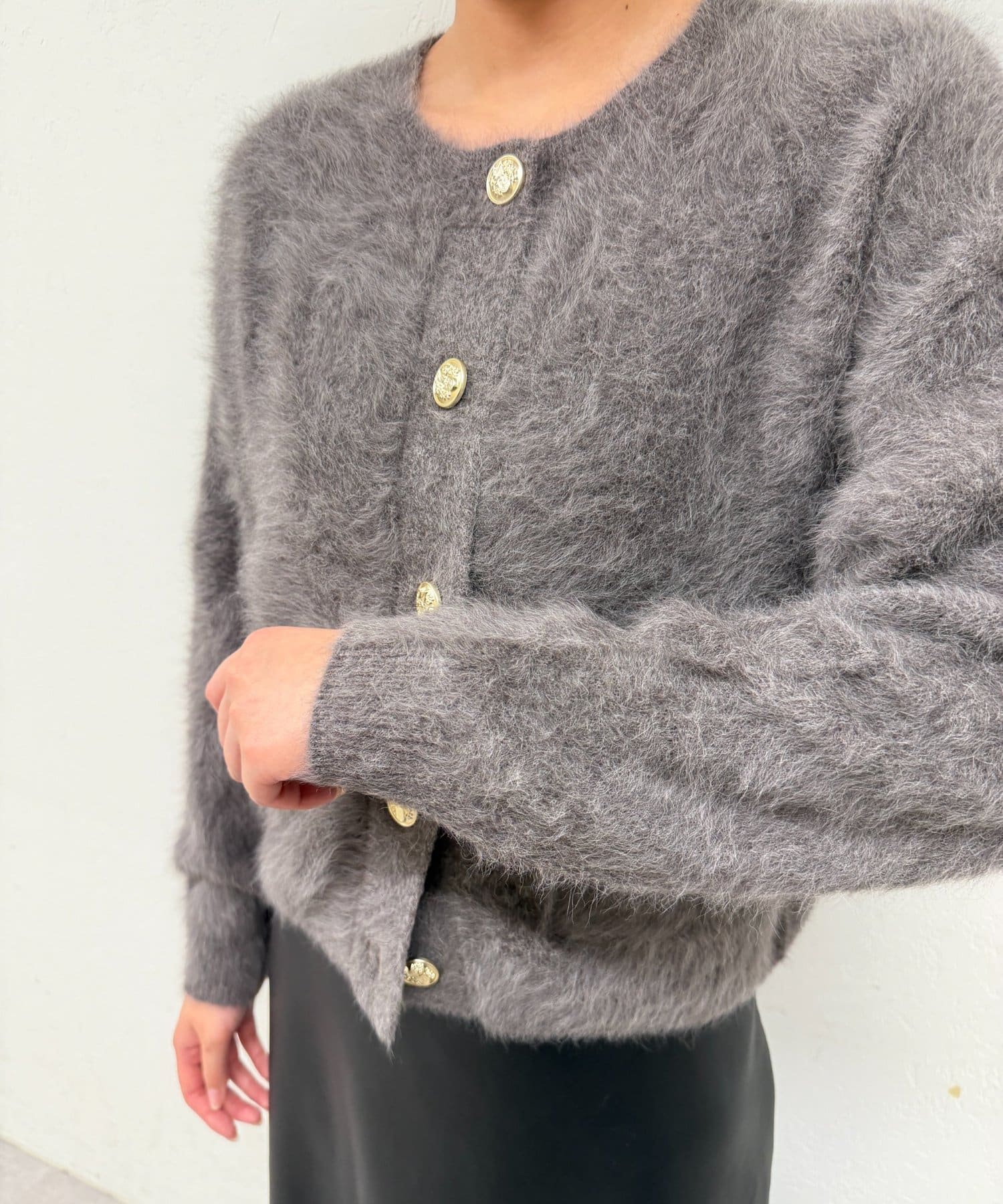 LOUNGEDRESS(ラウンジドレス) FURカシミヤミンクライクカーデ