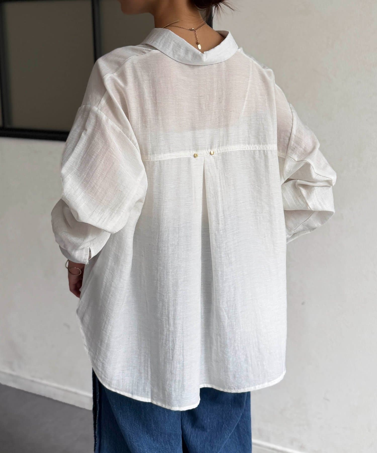 Chez toi(シェトワ) バックタックセミシアーシャツ