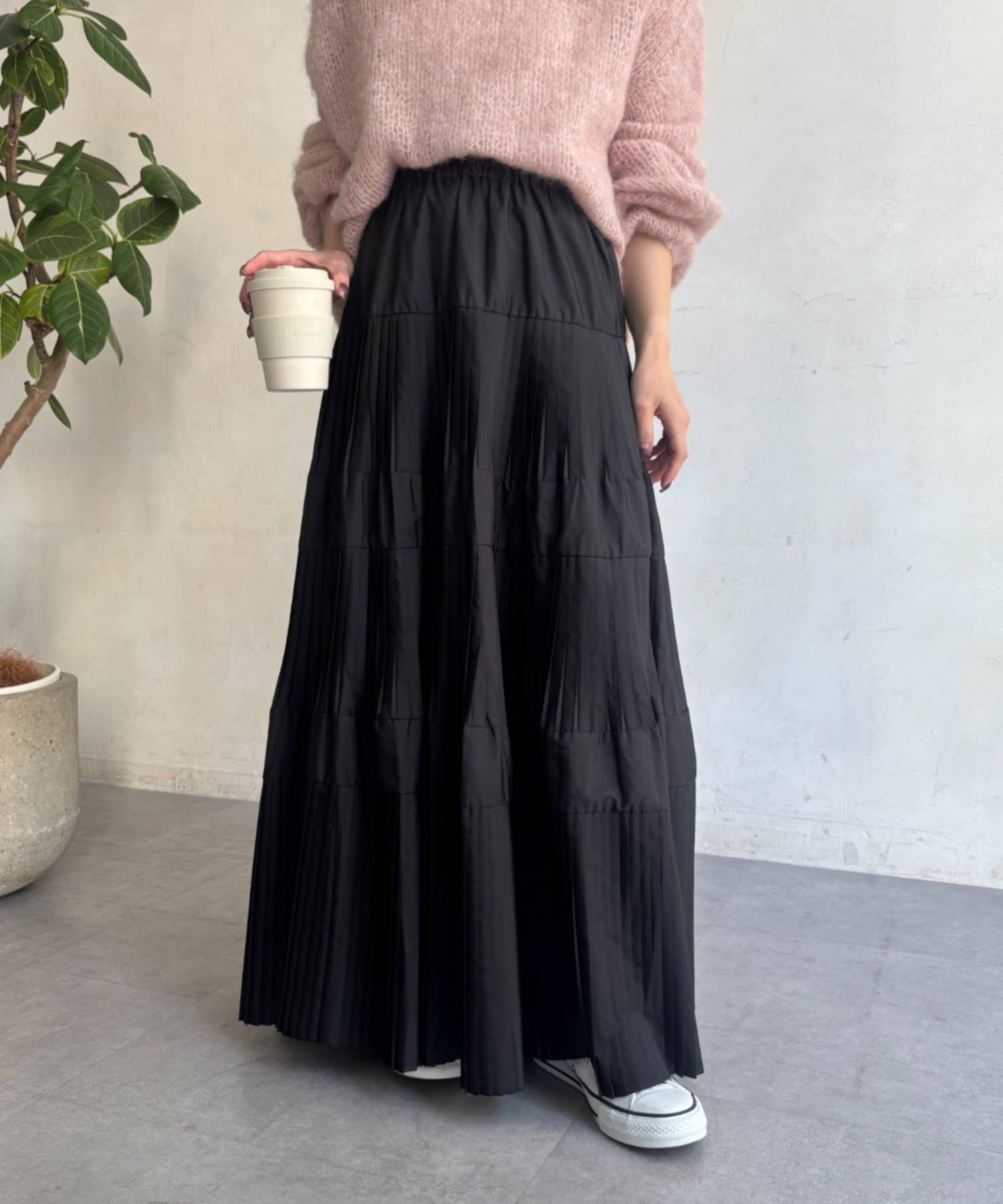 Jena　espace merveilleux(ジェナ　エスパスメルヴェイユ) ティアードプリーツスカート