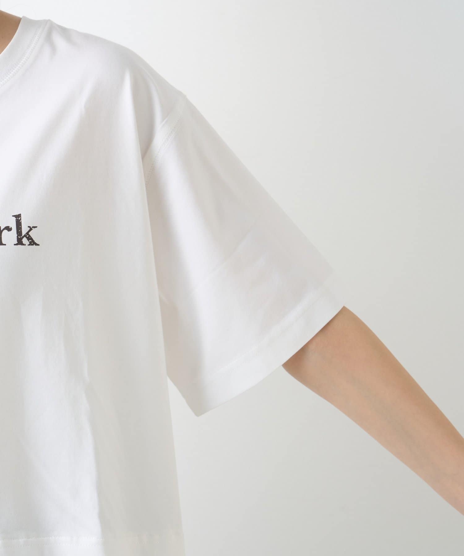 CIAOPANIC TYPY(チャオパニックティピー) 【接触冷感/全方位着映え】裾レースドッキング半袖ロゴTee